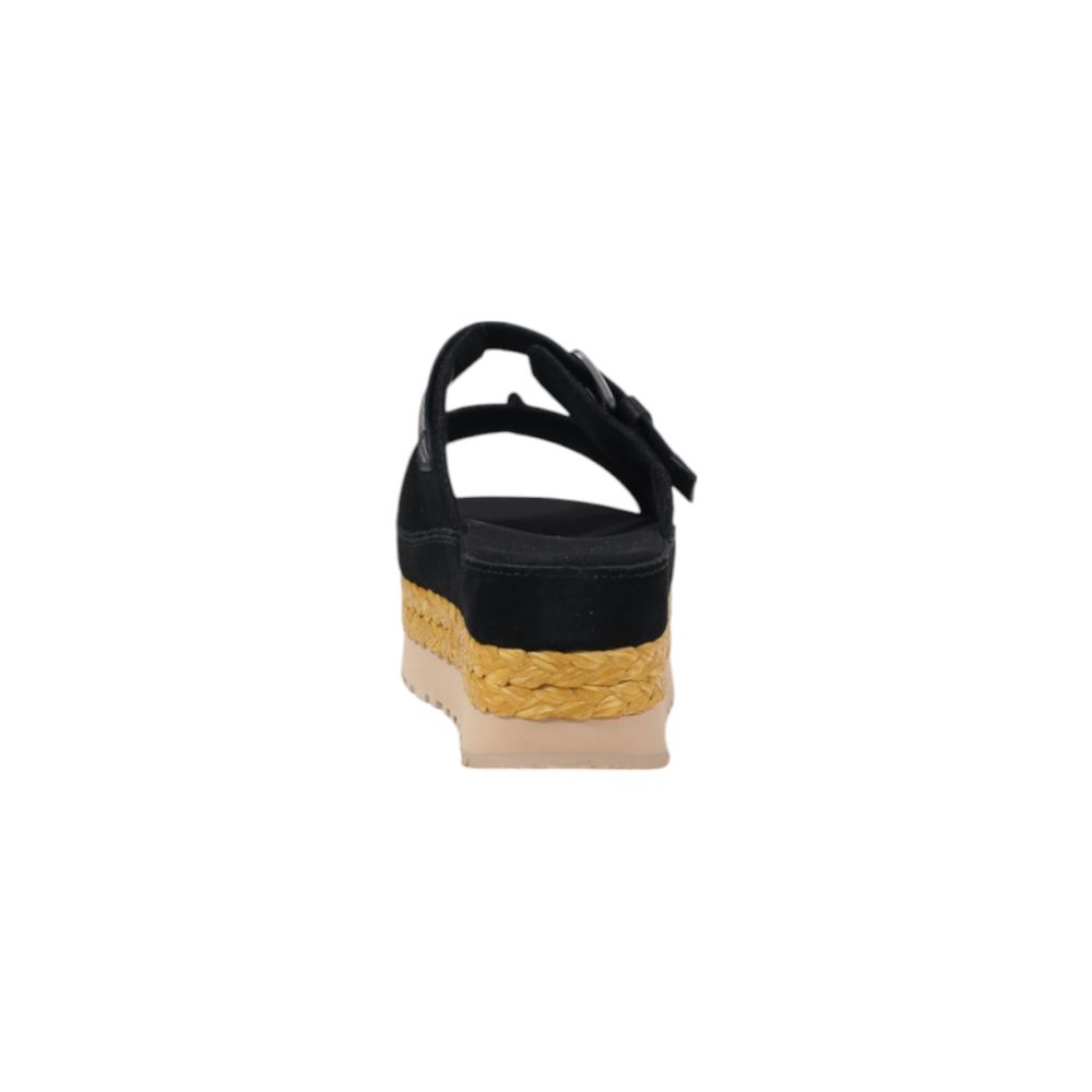 UGG Black Suede Leather Sandal