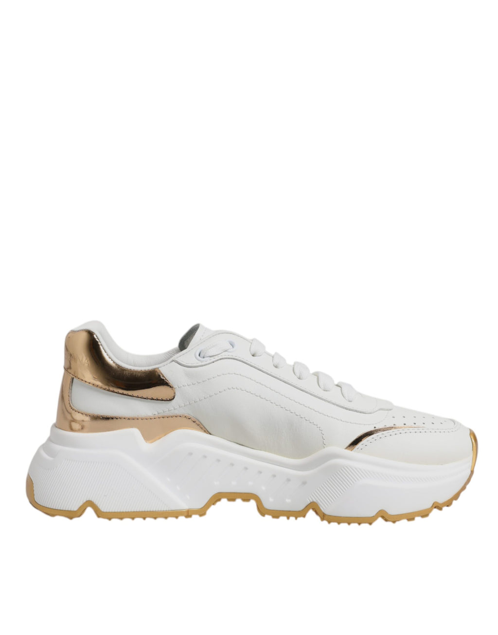 Dolce & Gabbana White Gold Daymaster Low Top Sneakers Shoes