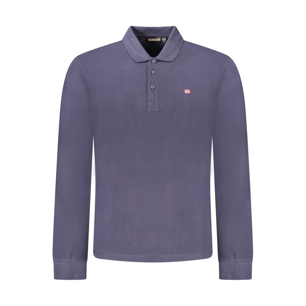 Napapijri Blue Cotton Men Polo Shirt