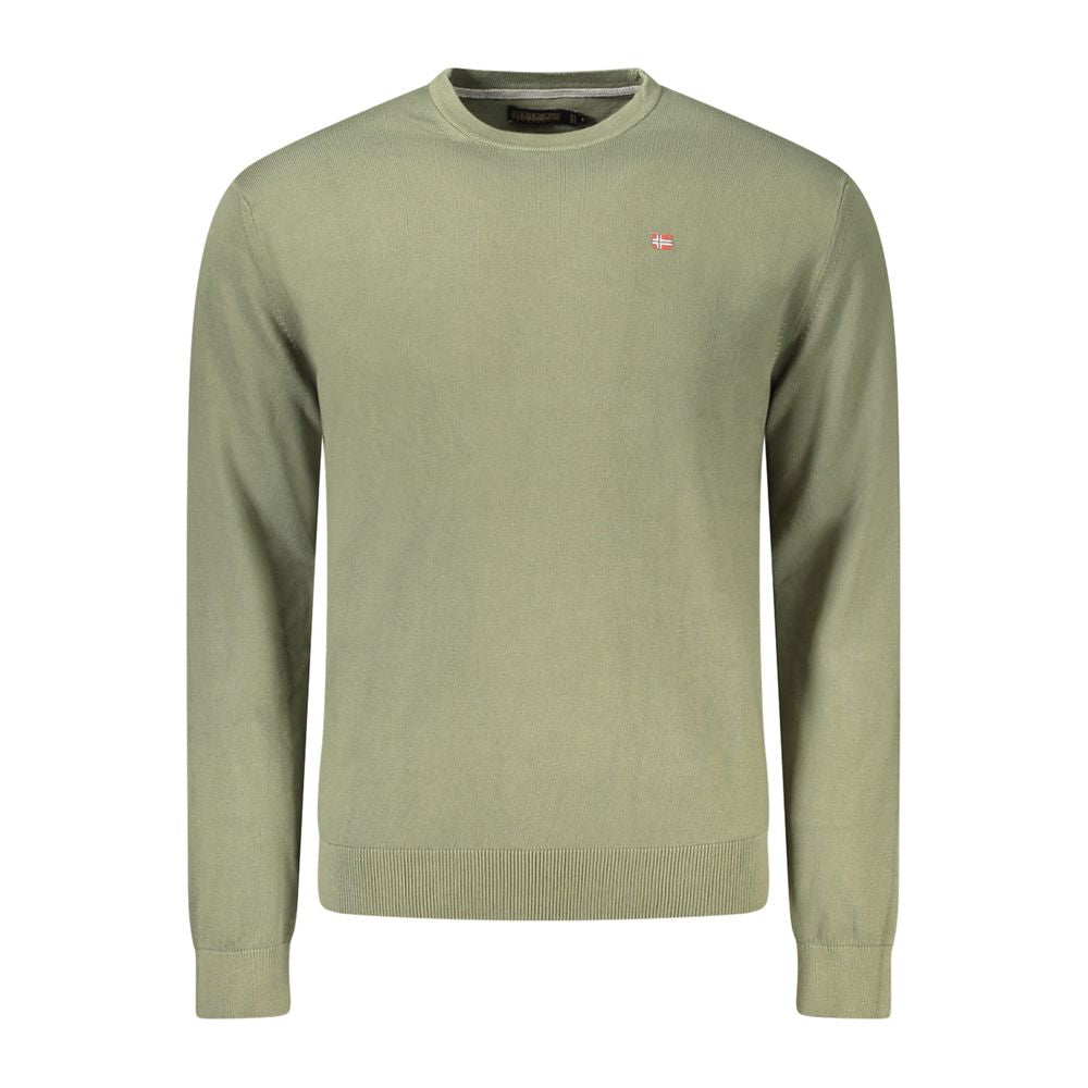 Napapijri Green Cotton Men Sweater