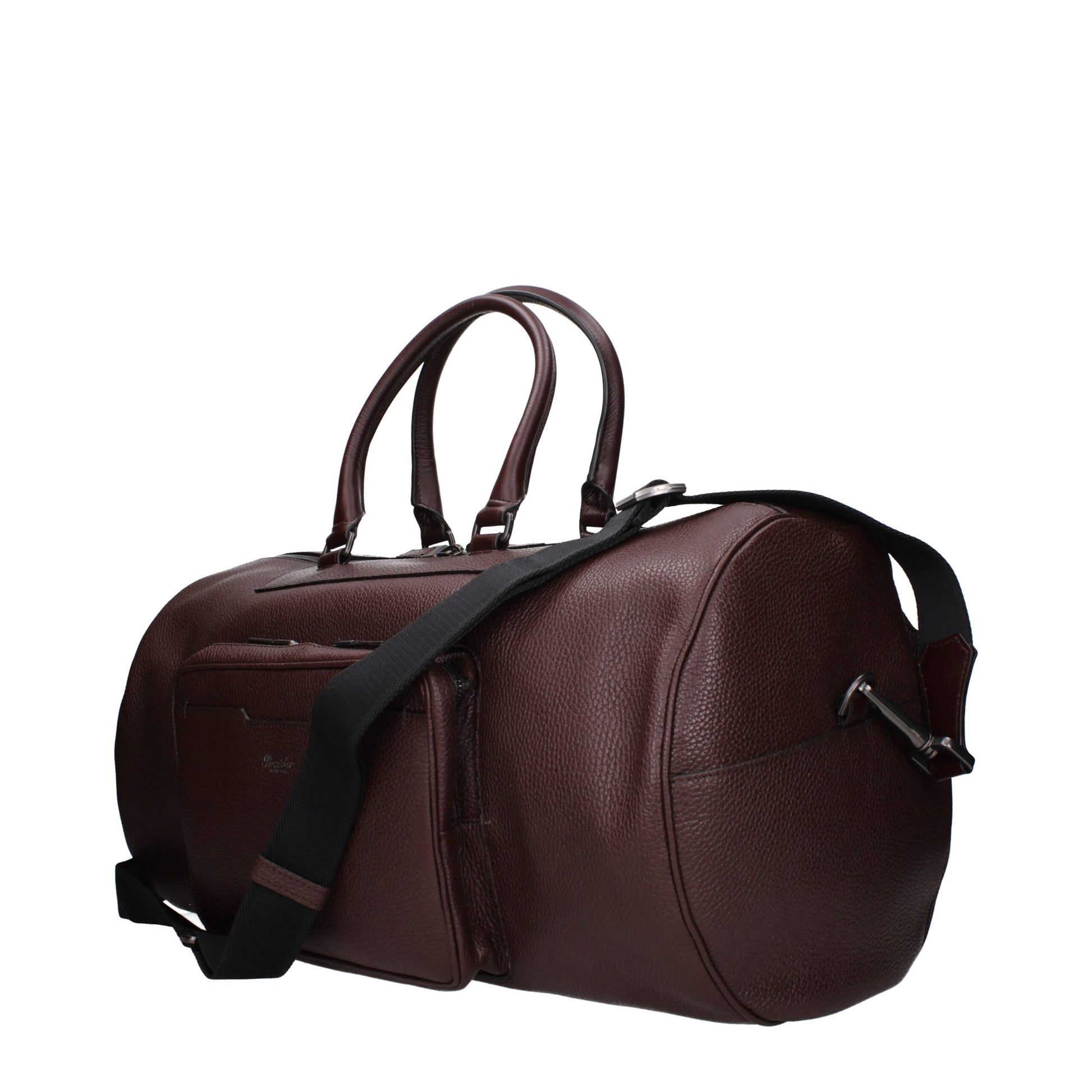 Pineider Brown Leather Luggage And Travel
