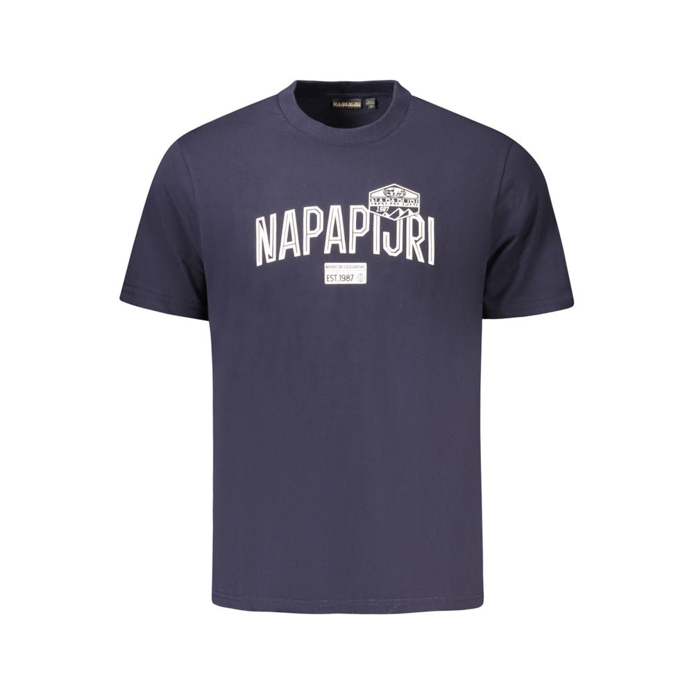 Napapijri Blue Cotton Men T-Shirt
