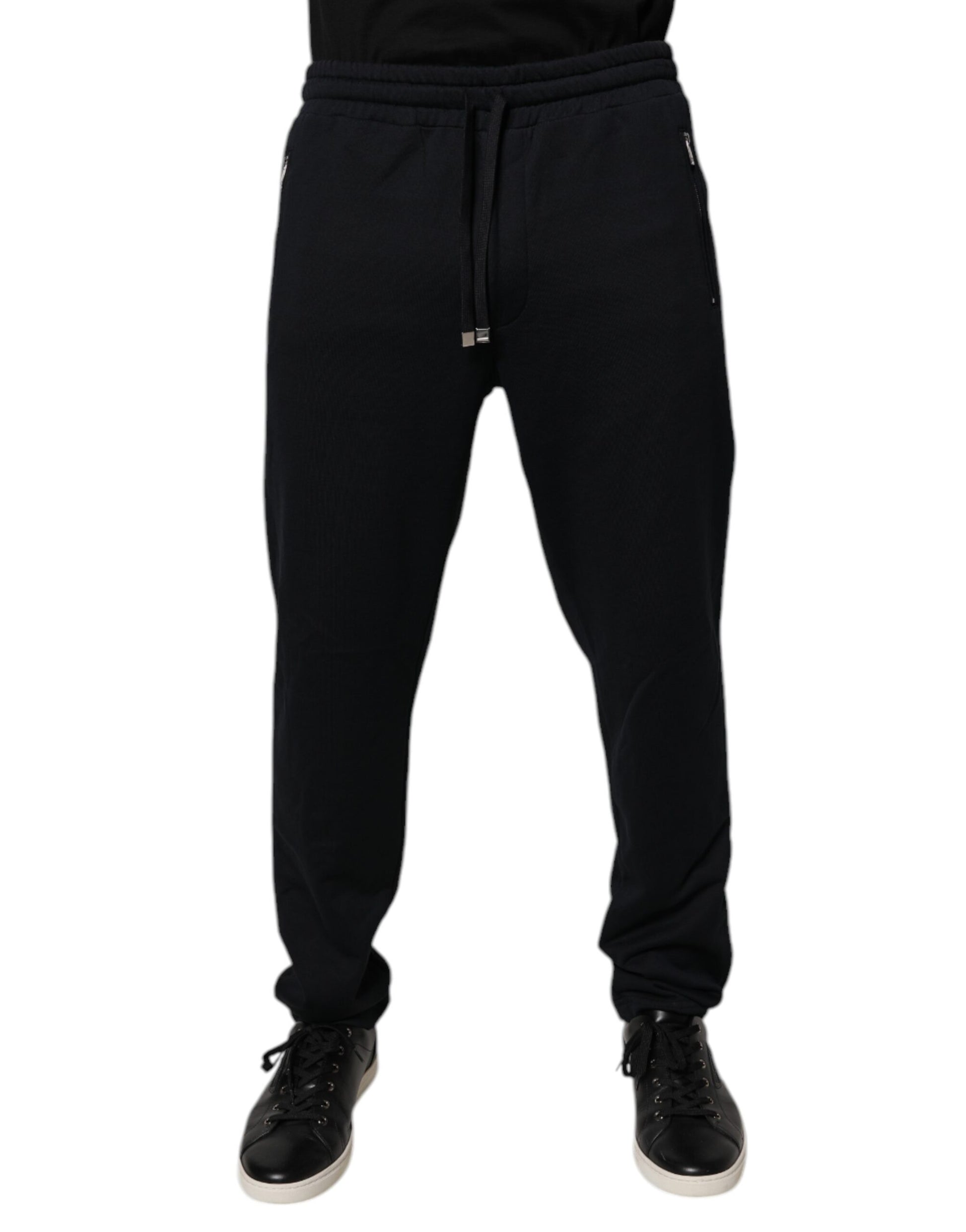 Dolce & Gabbana Blue Cotton Jogger Jogging Men Trouser Pants