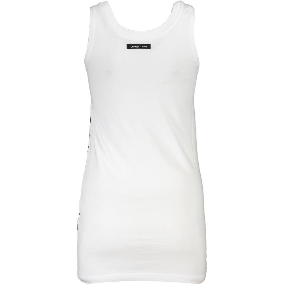 Cavalli Class White Cotton Tank Top