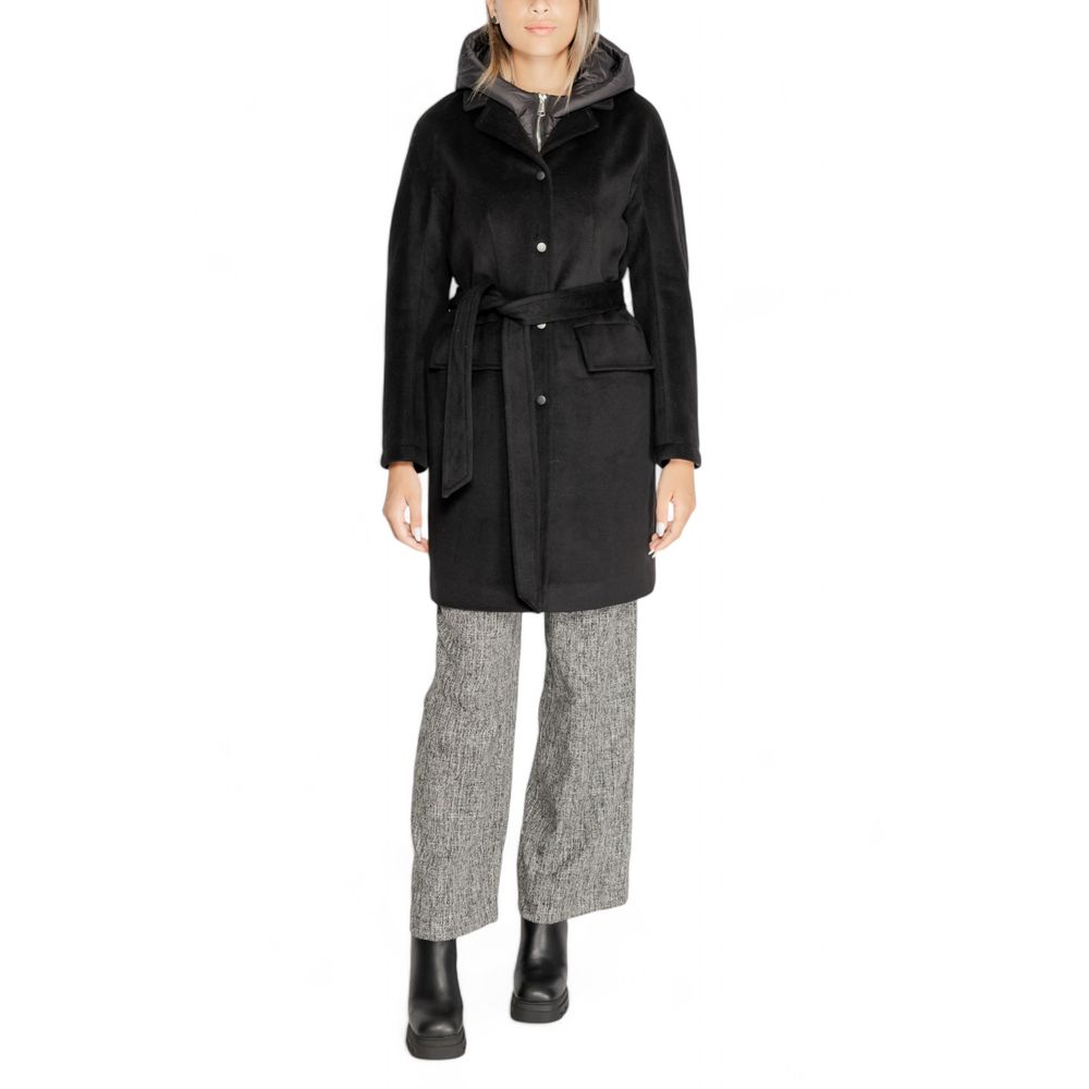 Cleré Black Polyester Coat