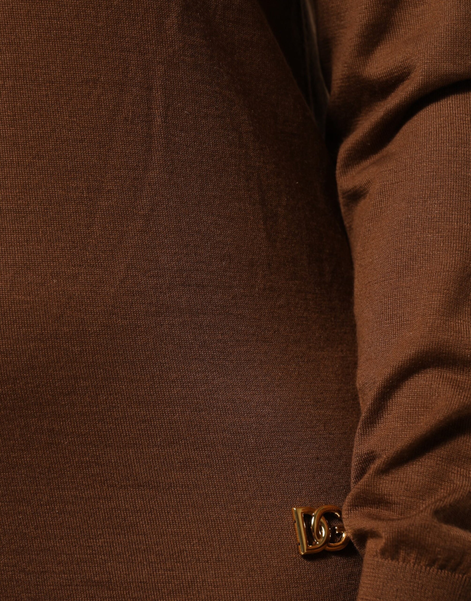 Dolce & Gabbana Brown Cashmere Turtle Neck Pullover Sweater