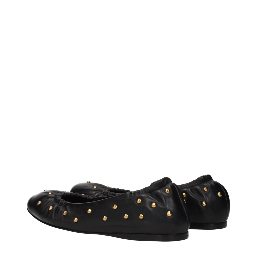Chloé Black Leather Ballet Flats