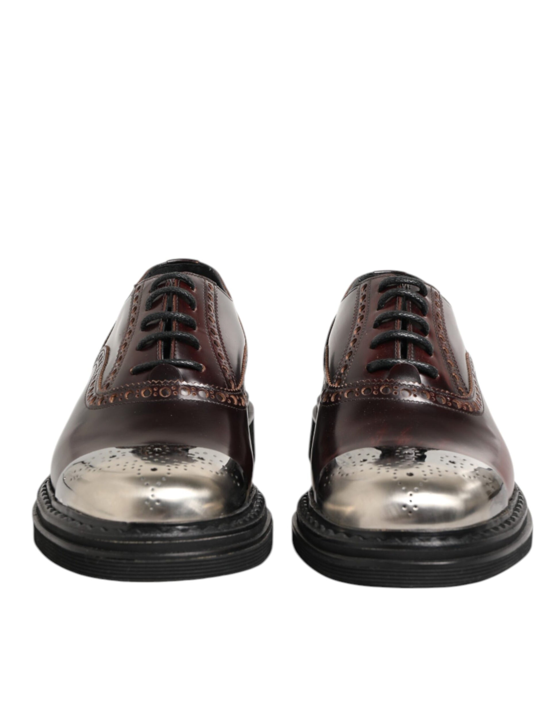 Dolce & Gabbana Brown Leather Lace Up Dress Men Oxford Shoes