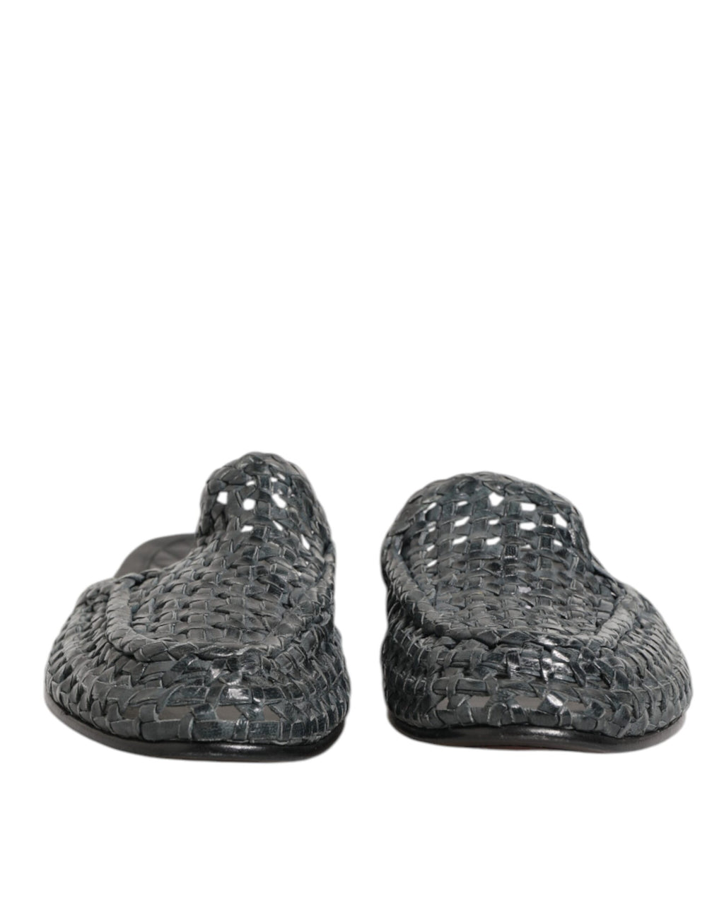 Dolce & Gabbana Blue Woven Slides MULES Men Sandals Shoes