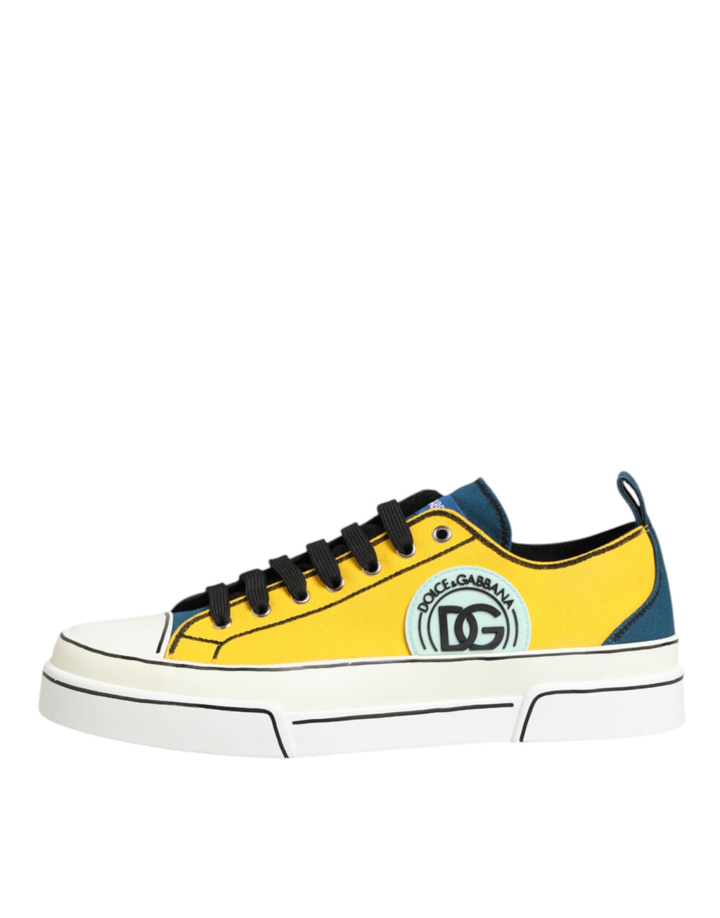Dolce & Gabbana Multicolor Cotton Logo Low Top Sneakers Shoes