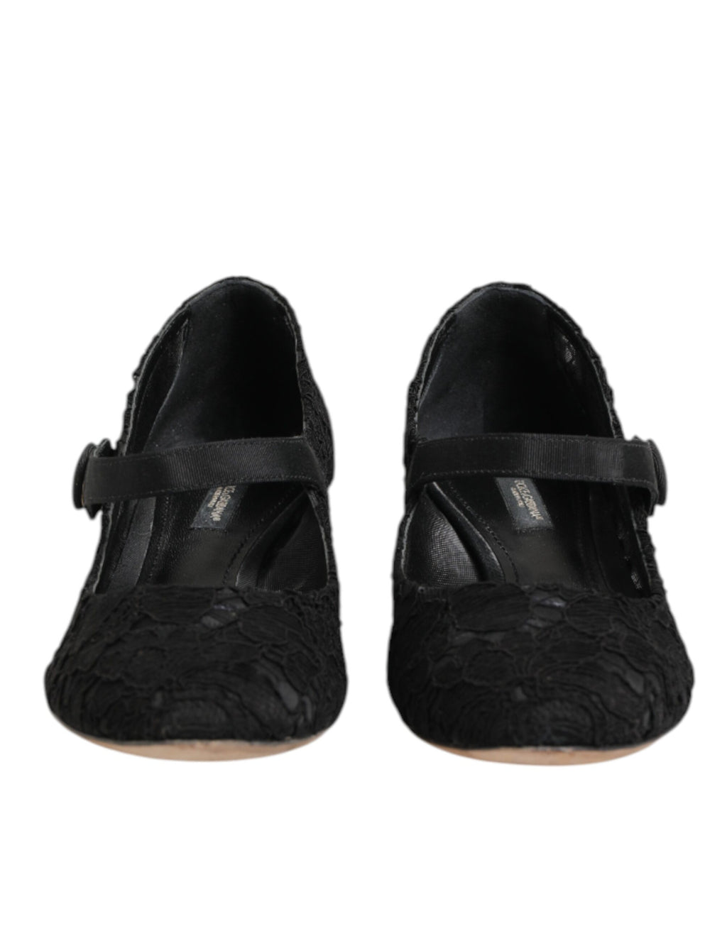 Dolce & Gabbana Black Vally Taormina Floral Lace Pumps Shoes