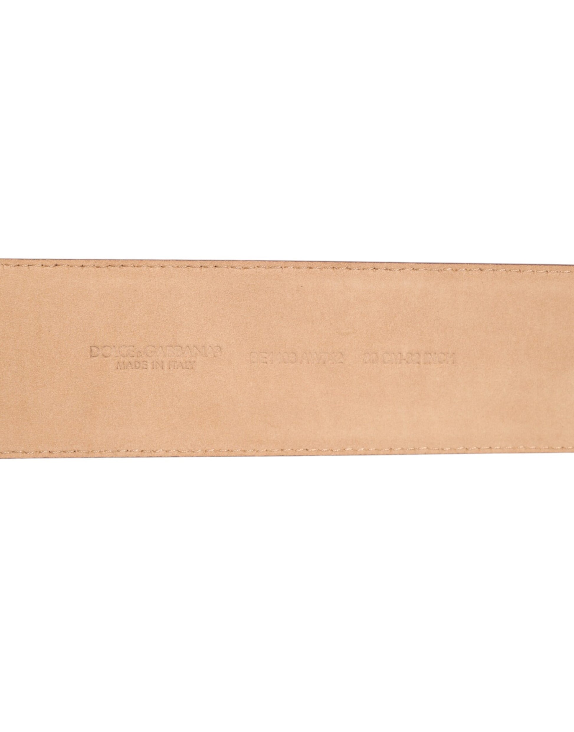 Dolce & Gabbana Burgundy Leather Gold Metal Buckle Women Belt