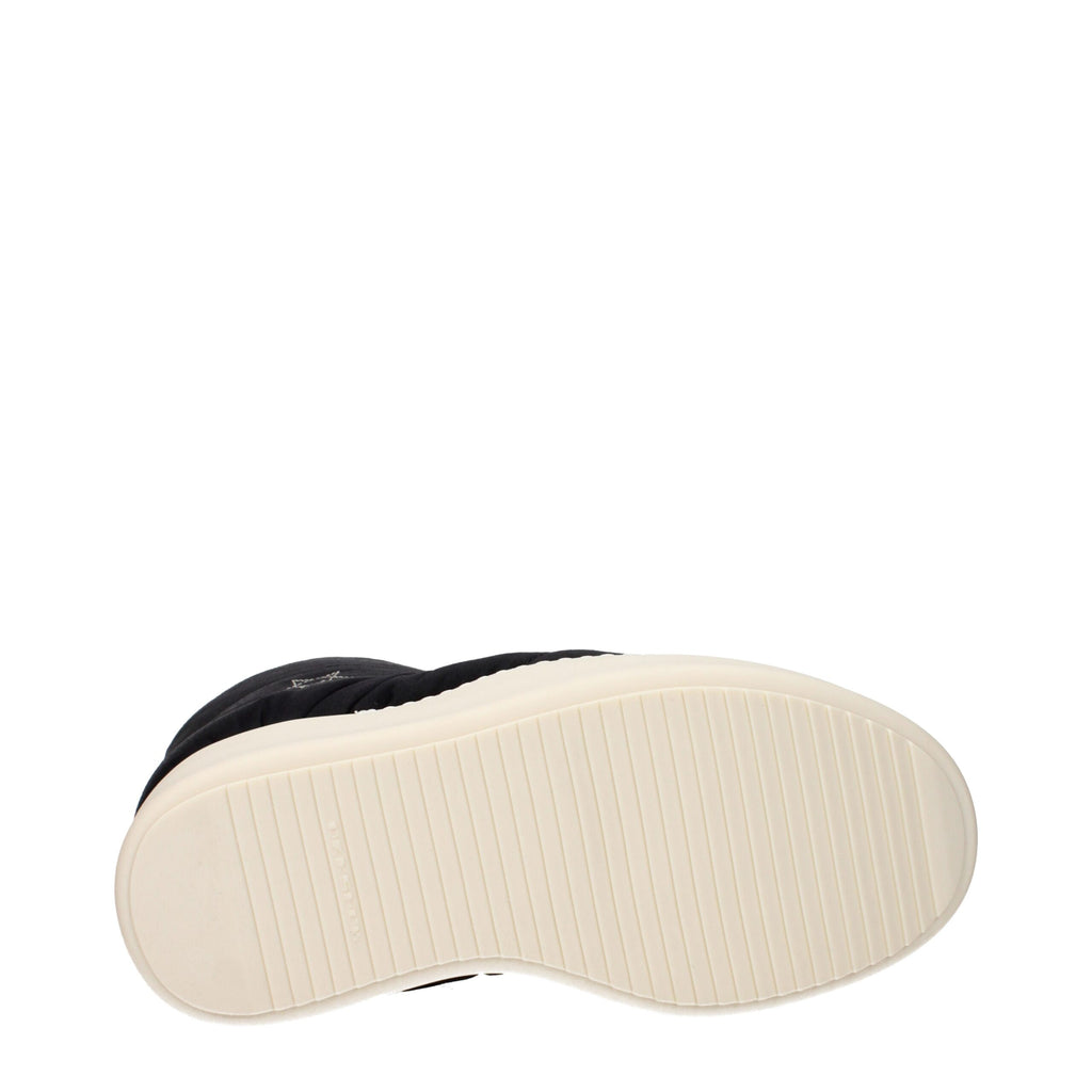 Rick Owens Black Fabric Ankle Boots