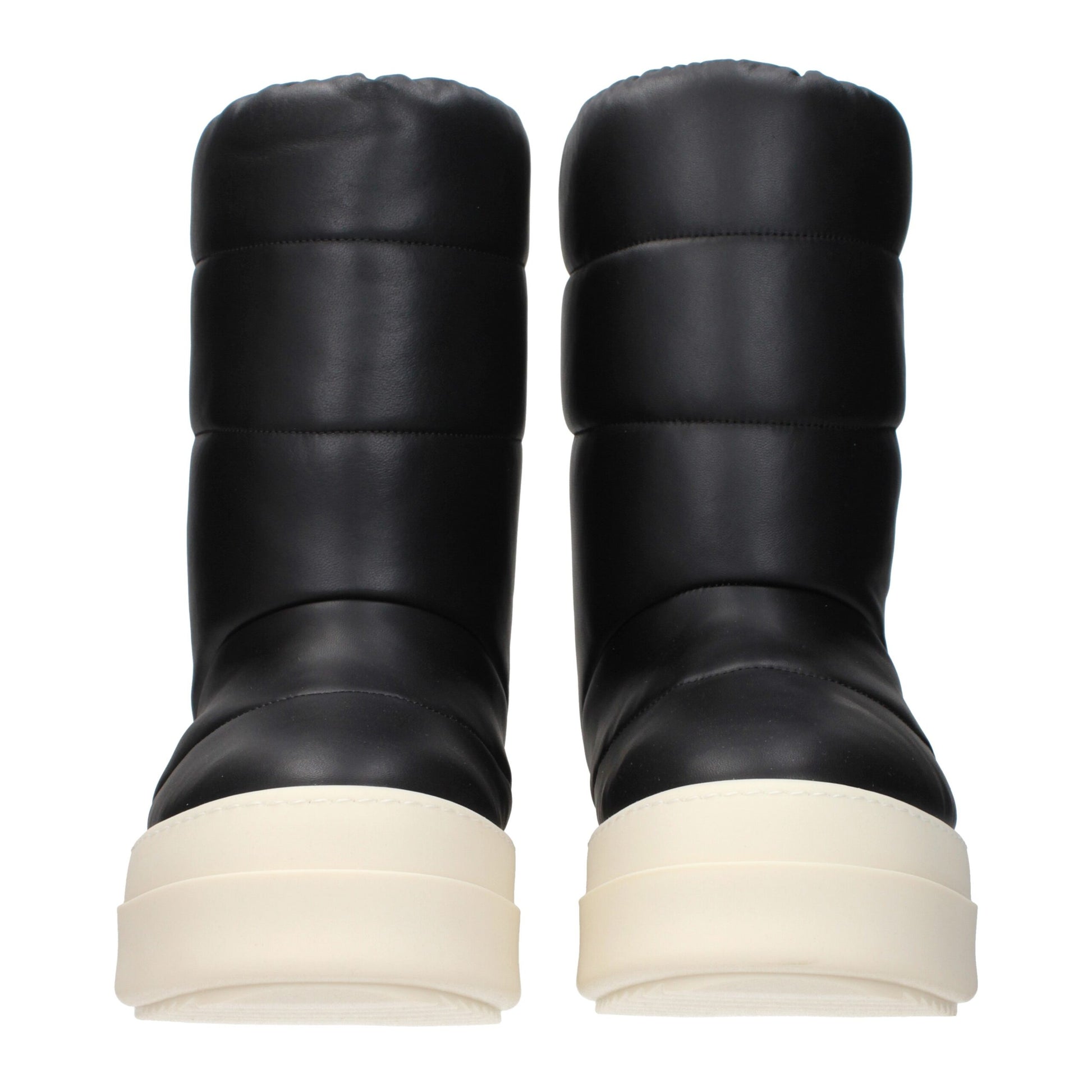 Rick Owens Black Leather Ankle Boots