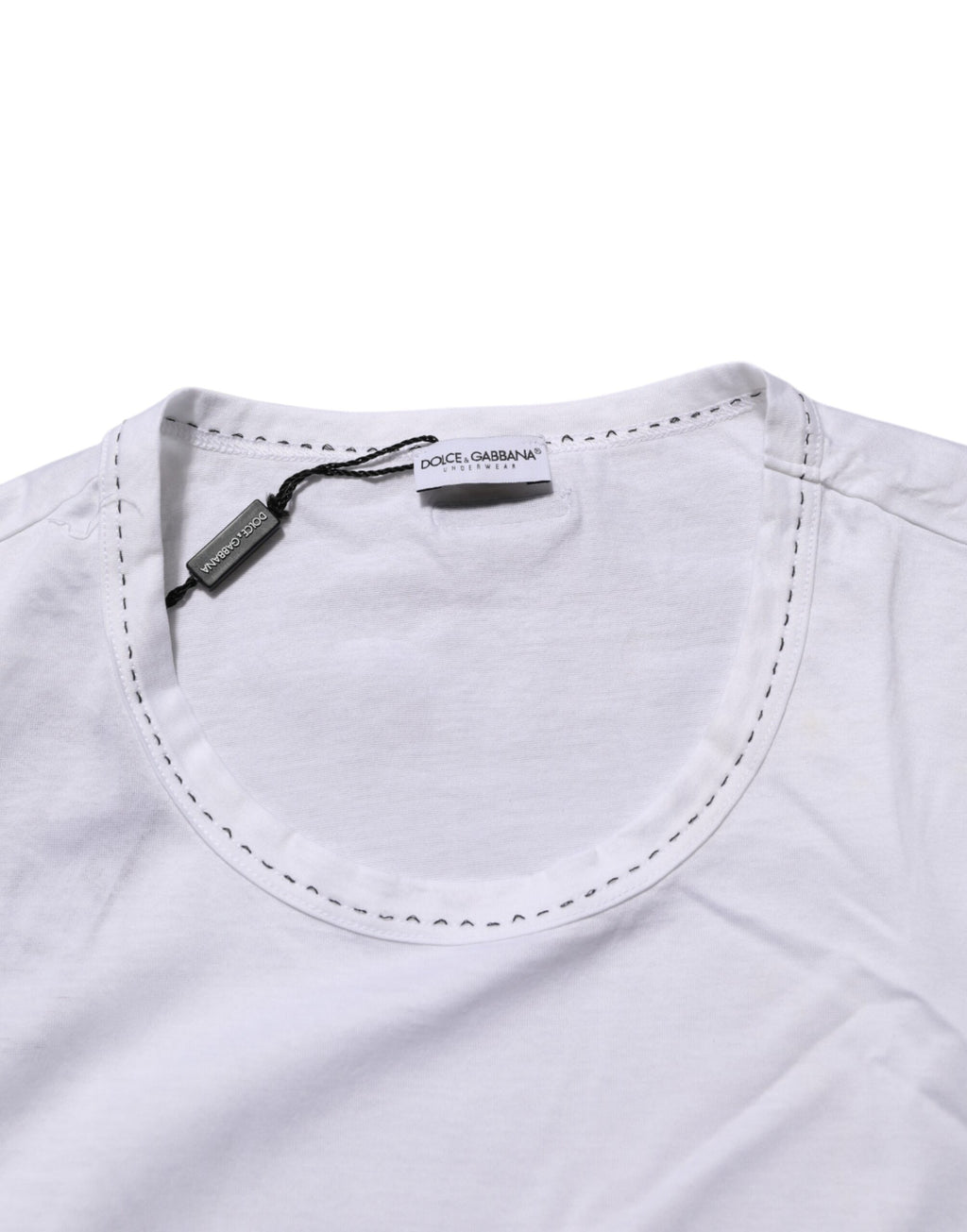 Dolce & Gabbana White Cotton Crew Neck Underwear Tee T-shirt