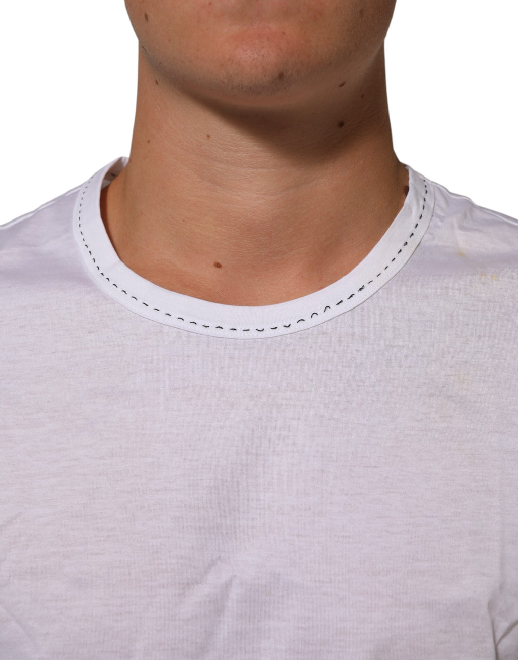 Dolce & Gabbana White Cotton Crew Neck Underwear Tee T-shirt