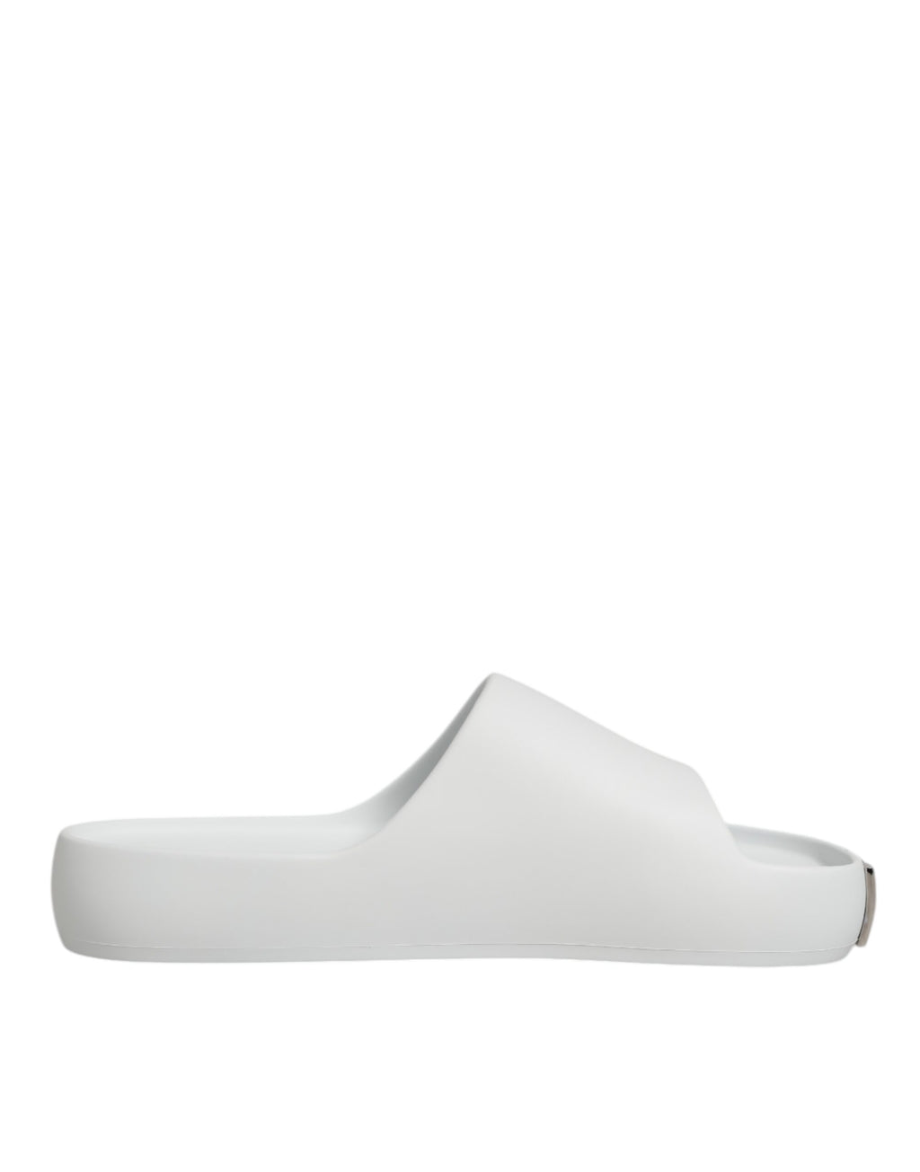 Dolce & Gabbana White Logo Slides Sandals Men Beachwear Shoes