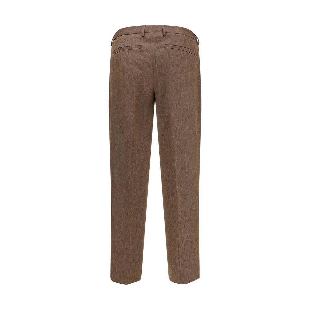 ZEGNA Brown Wool Dress Pants