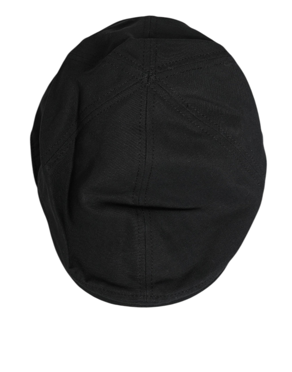Dolce & Gabbana Black Cotton Blend Newsboy Men Cloth Cap Hat