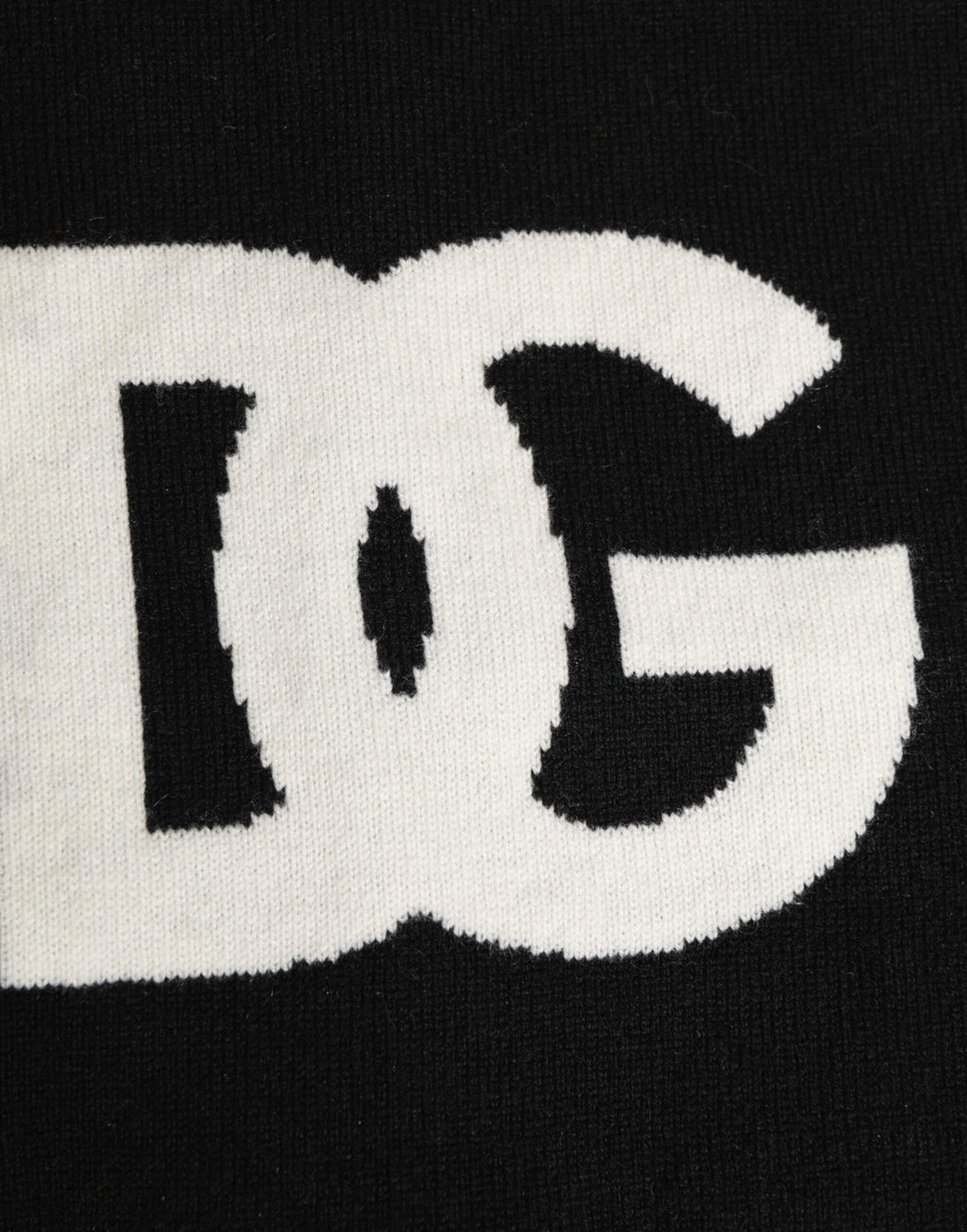 Dolce & Gabbana Black D&G Logo Cashmere Knitted Men One Size Scarf
