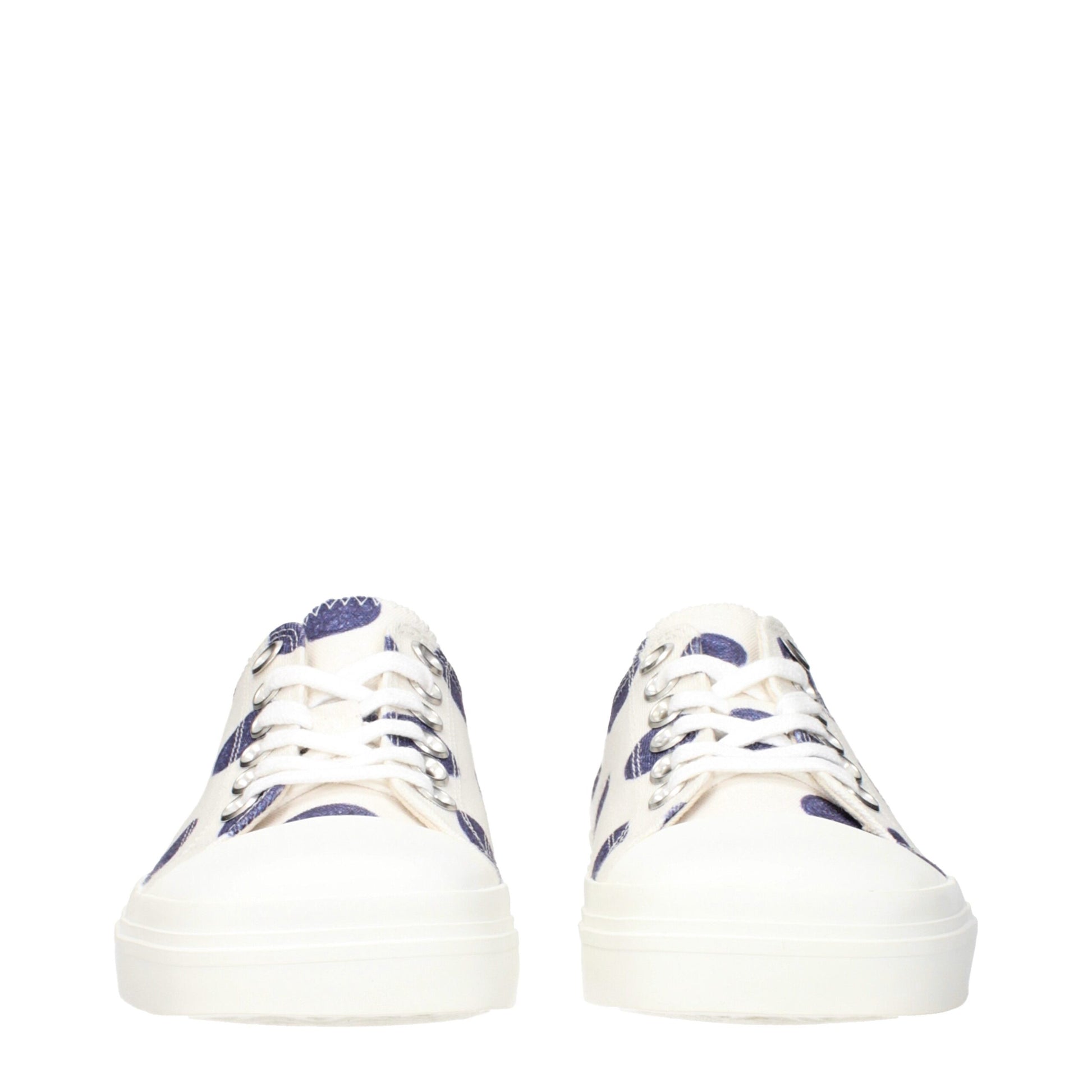 Moschino White Fabric Low Top Sneakers