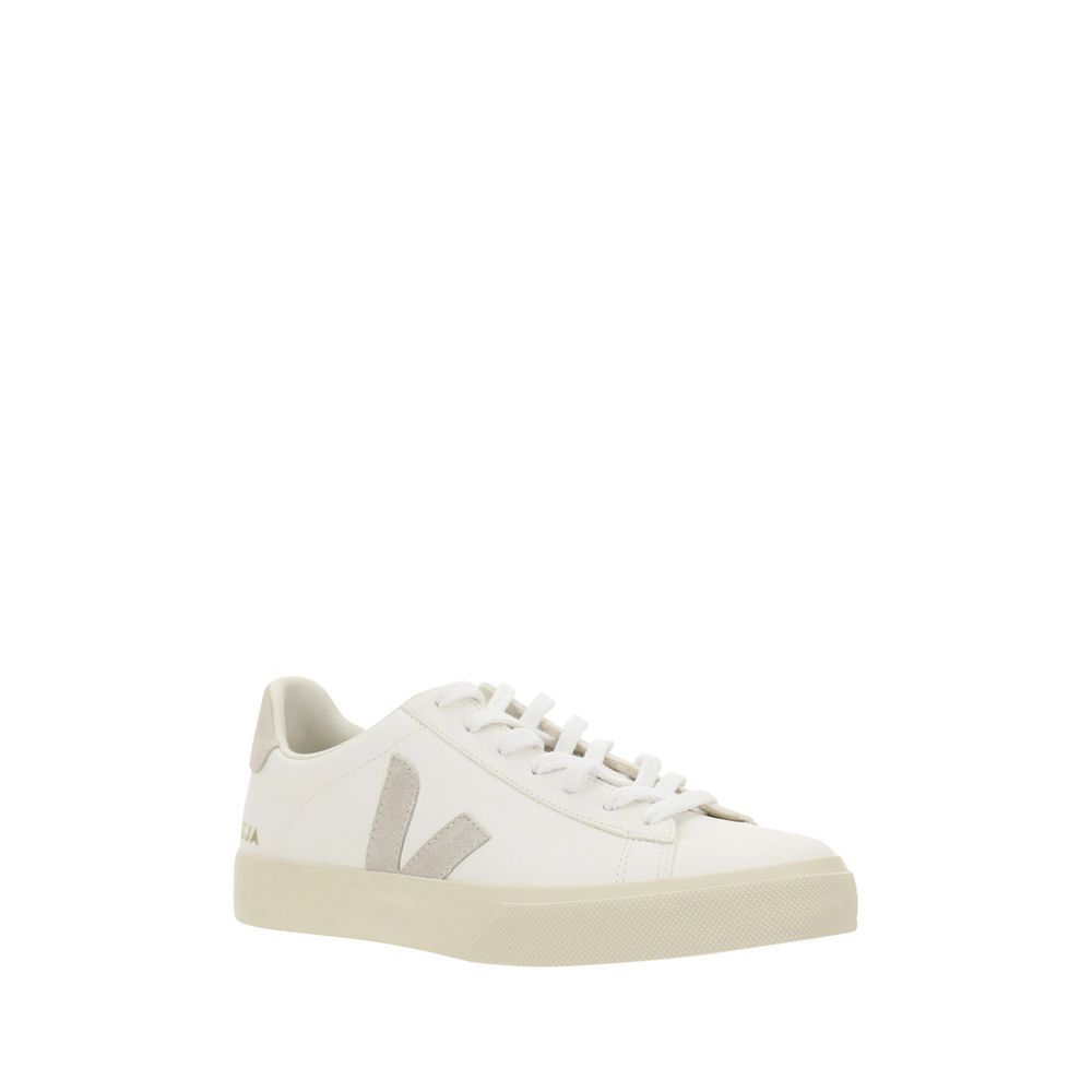 Veja White Calf Leather Bos Taurus Low Top Sneakers
