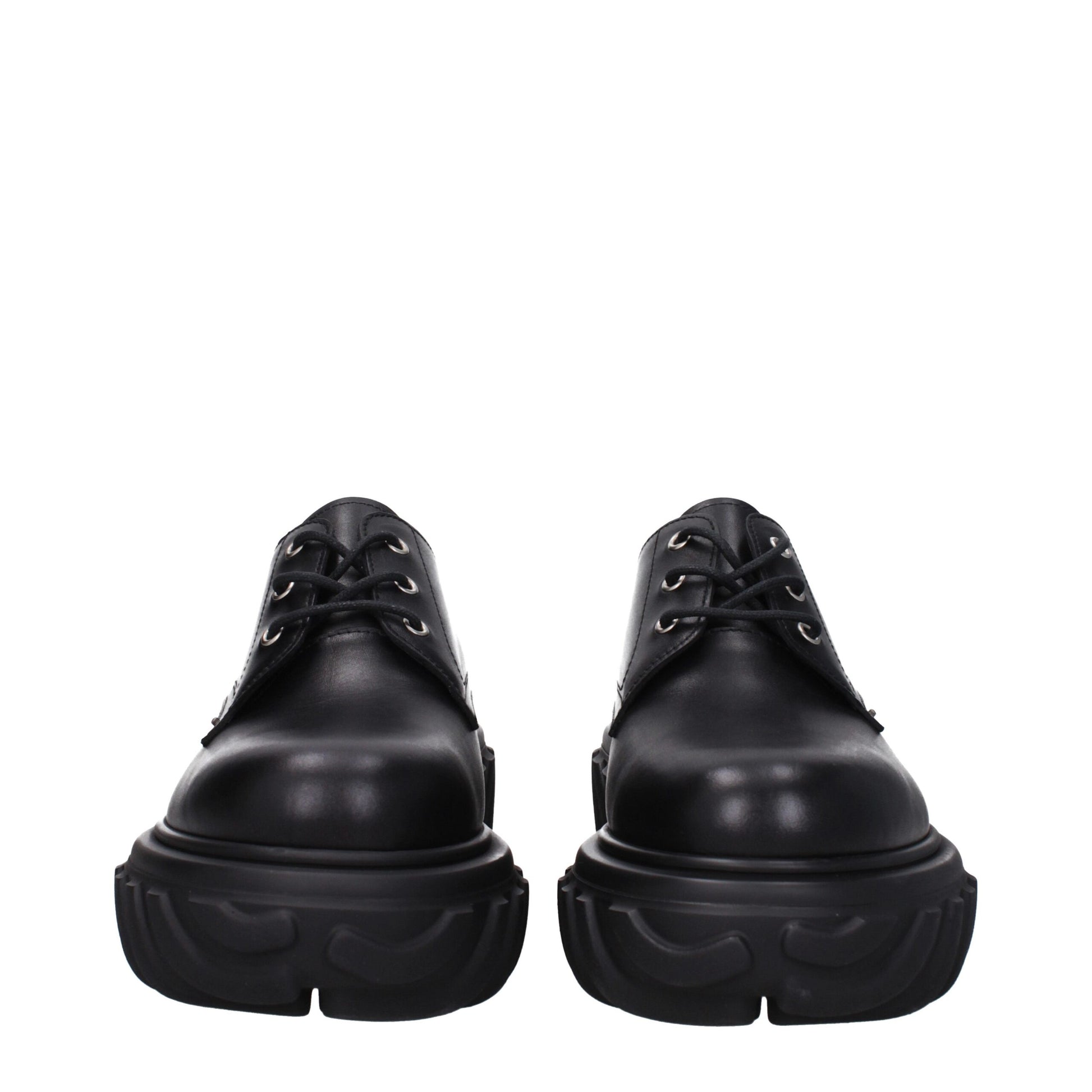 Off-White Black Leather Oxfords And Derbies