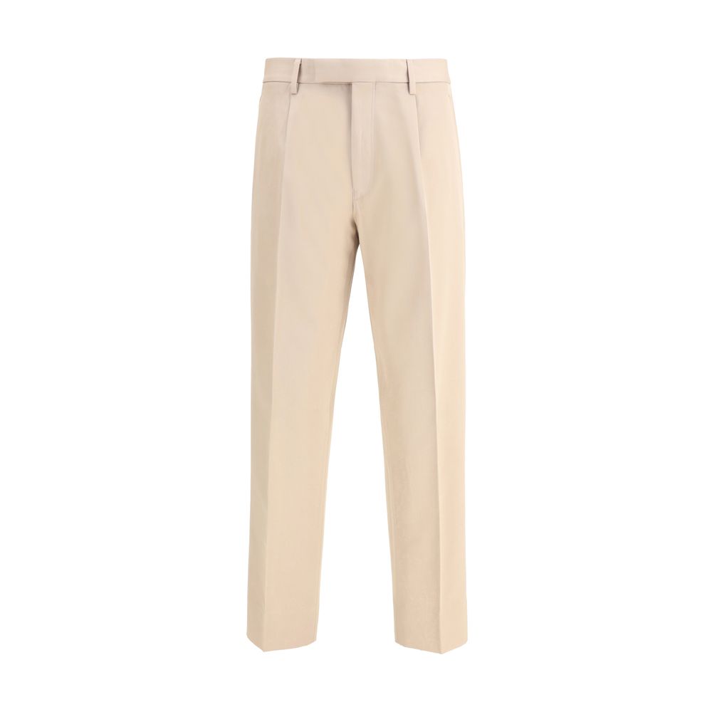 ZEGNA Beige Cotton Dress Pants