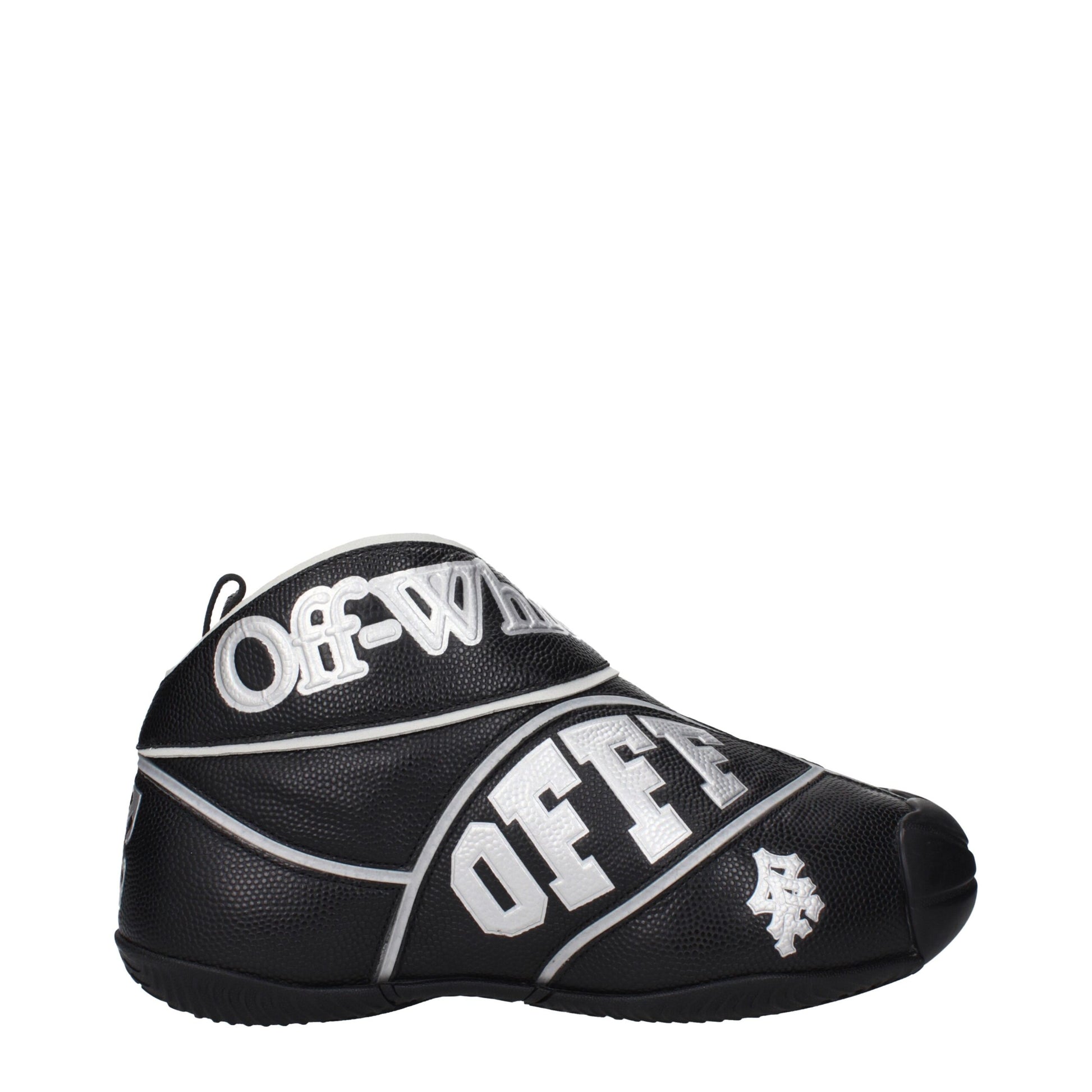 Off-White Black Leather High Top Sneakers