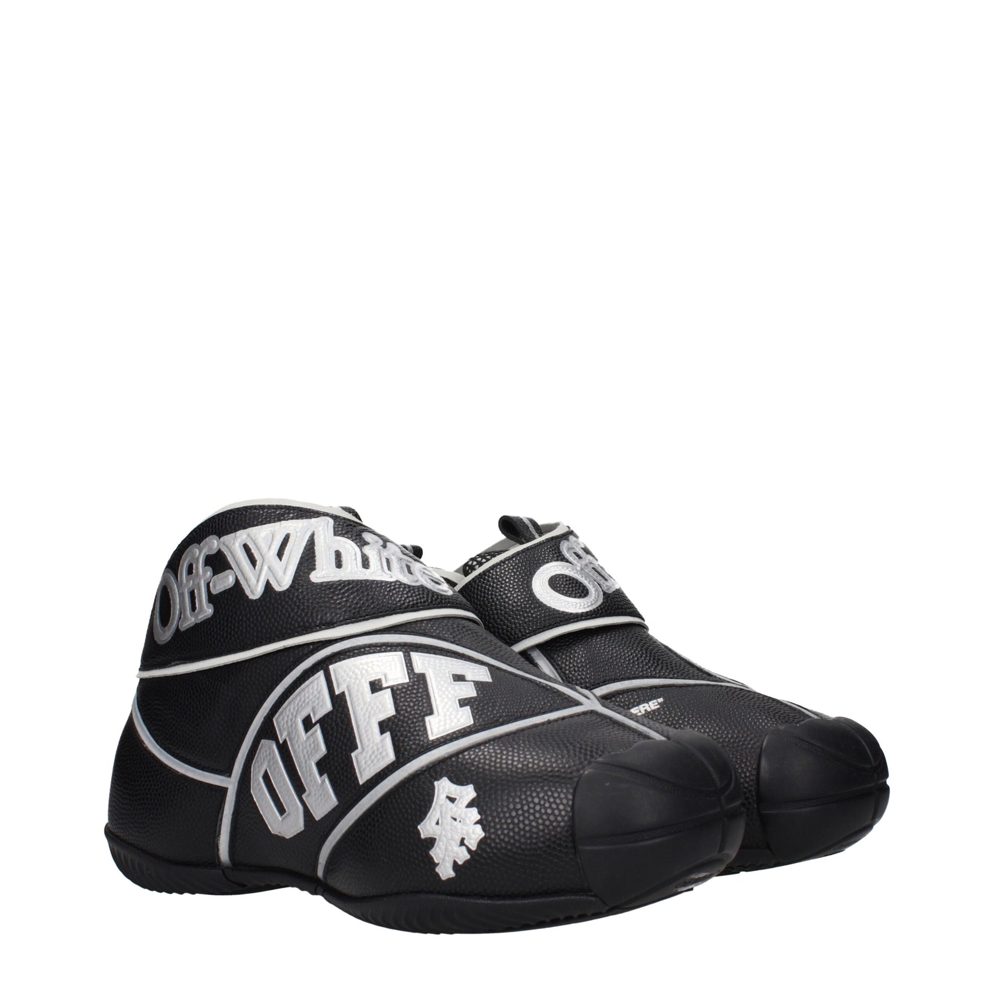 Off-White Black Leather High Top Sneakers