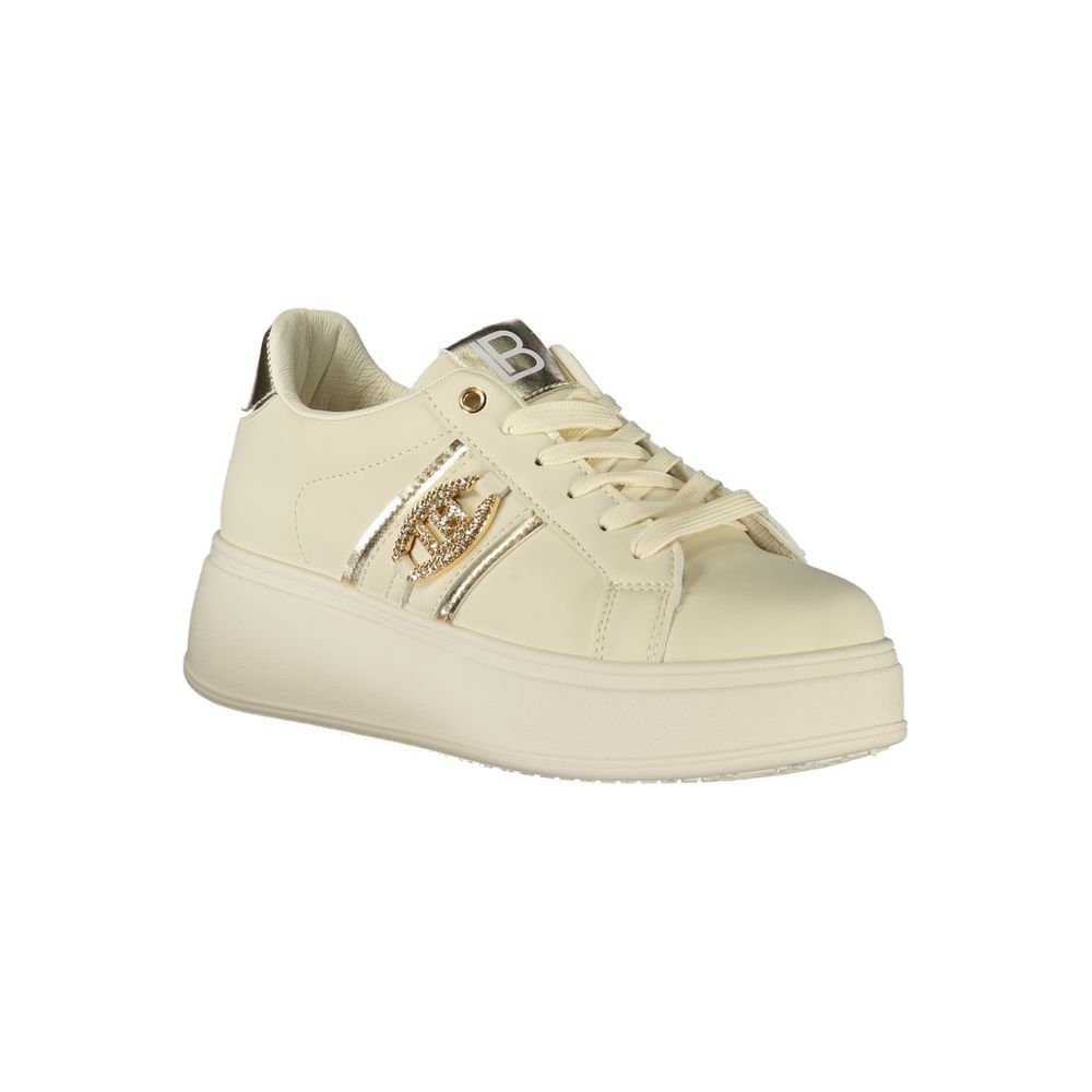 Laura Biagiotti Beige Polyester Women Sneaker