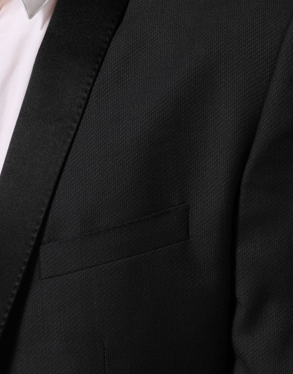 Dolce & Gabbana Black Wool GOLD 1 Button Suit Coat Blazer