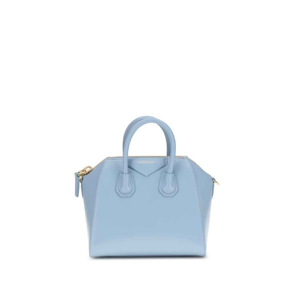Givenchy Light Blue Calf Leather Bos Taurus Handbag