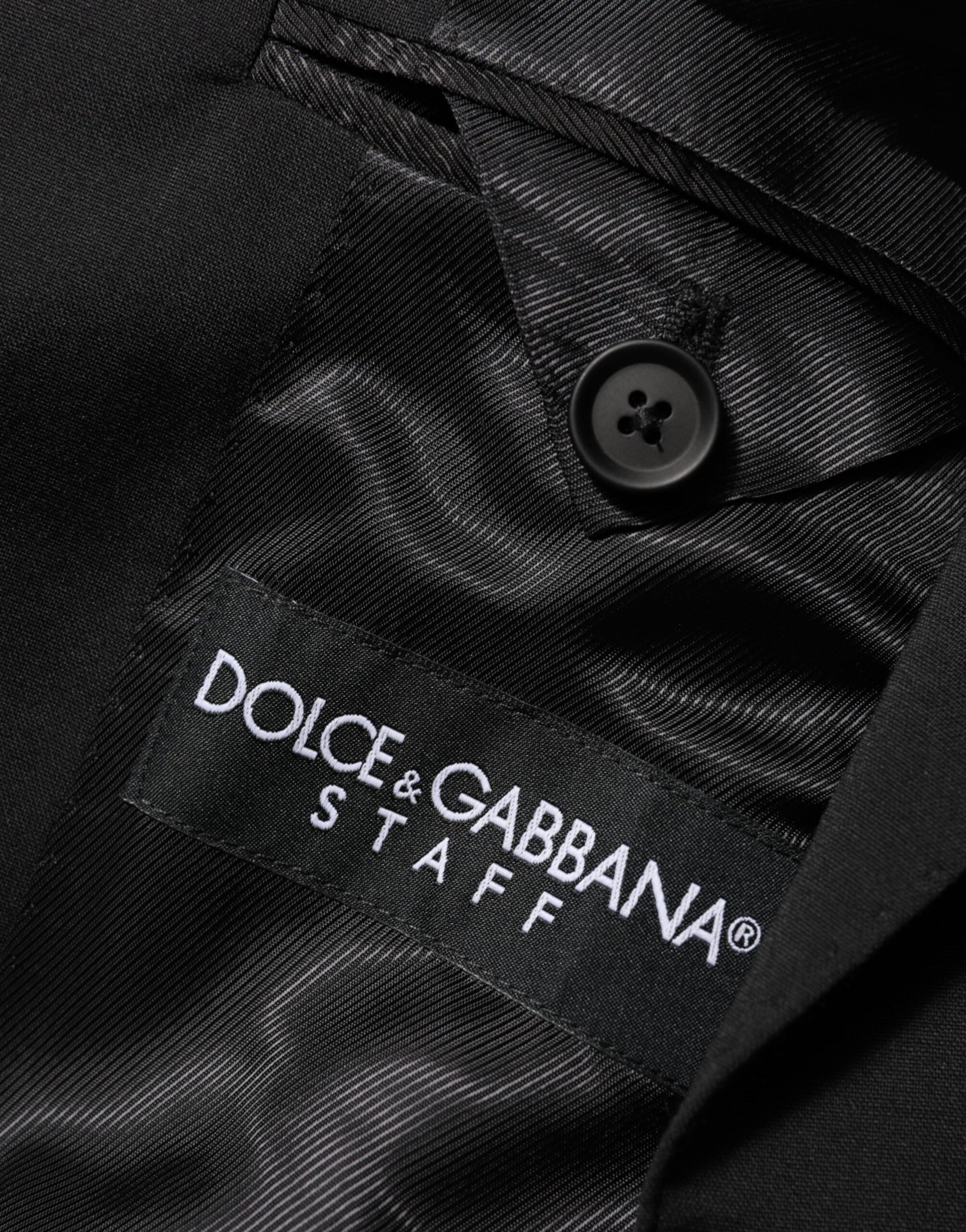Dolce & Gabbana Black STAFF 2 Buttons Suit Jacket Blazer