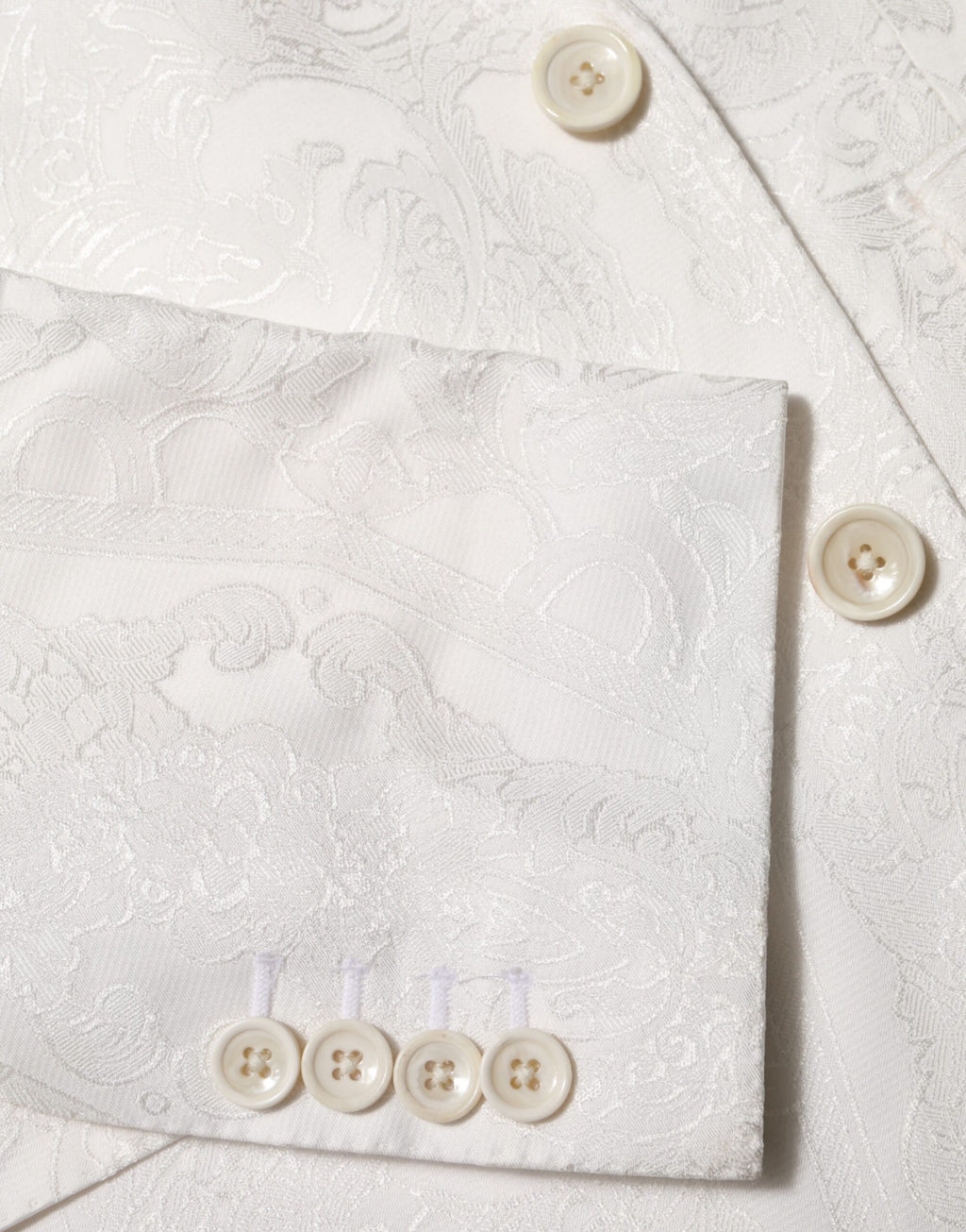 Dolce & Gabbana White Brocade 2 Piece MARTINI Formal Suit