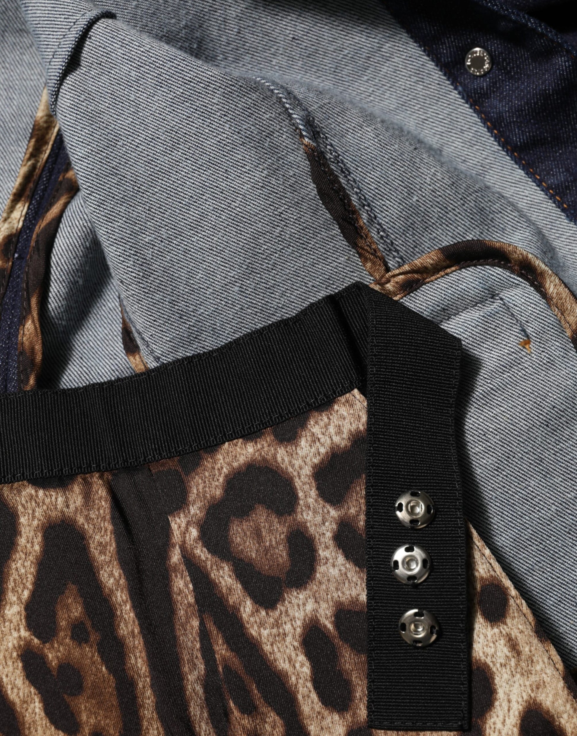 Dolce & Gabbana Dark Blue Cotton Collared Denim Coat Jacket