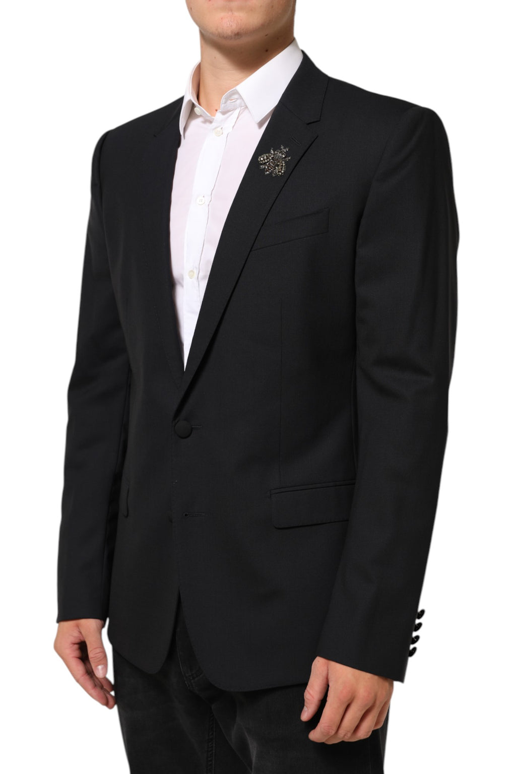 Dolce & Gabbana Black Bee MARTINI 2 Button Men Suit Blazer