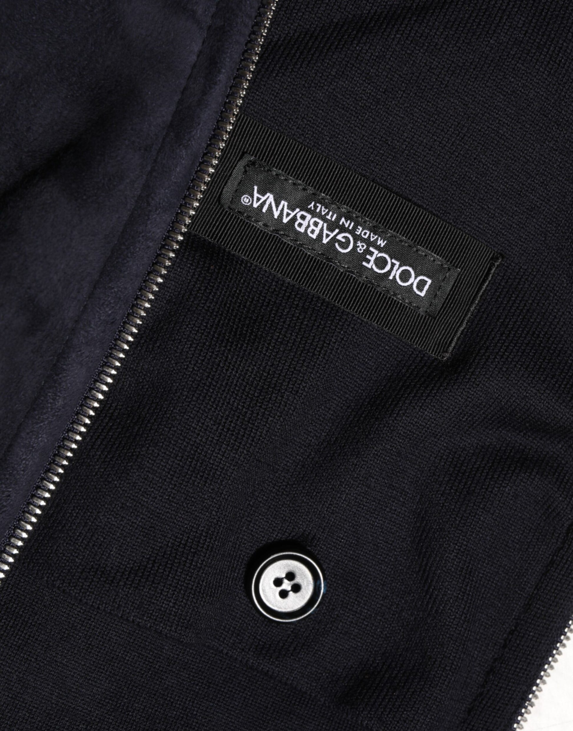 Dolce & Gabbana Black Leather Full Zip Hooded Blouson Jacket