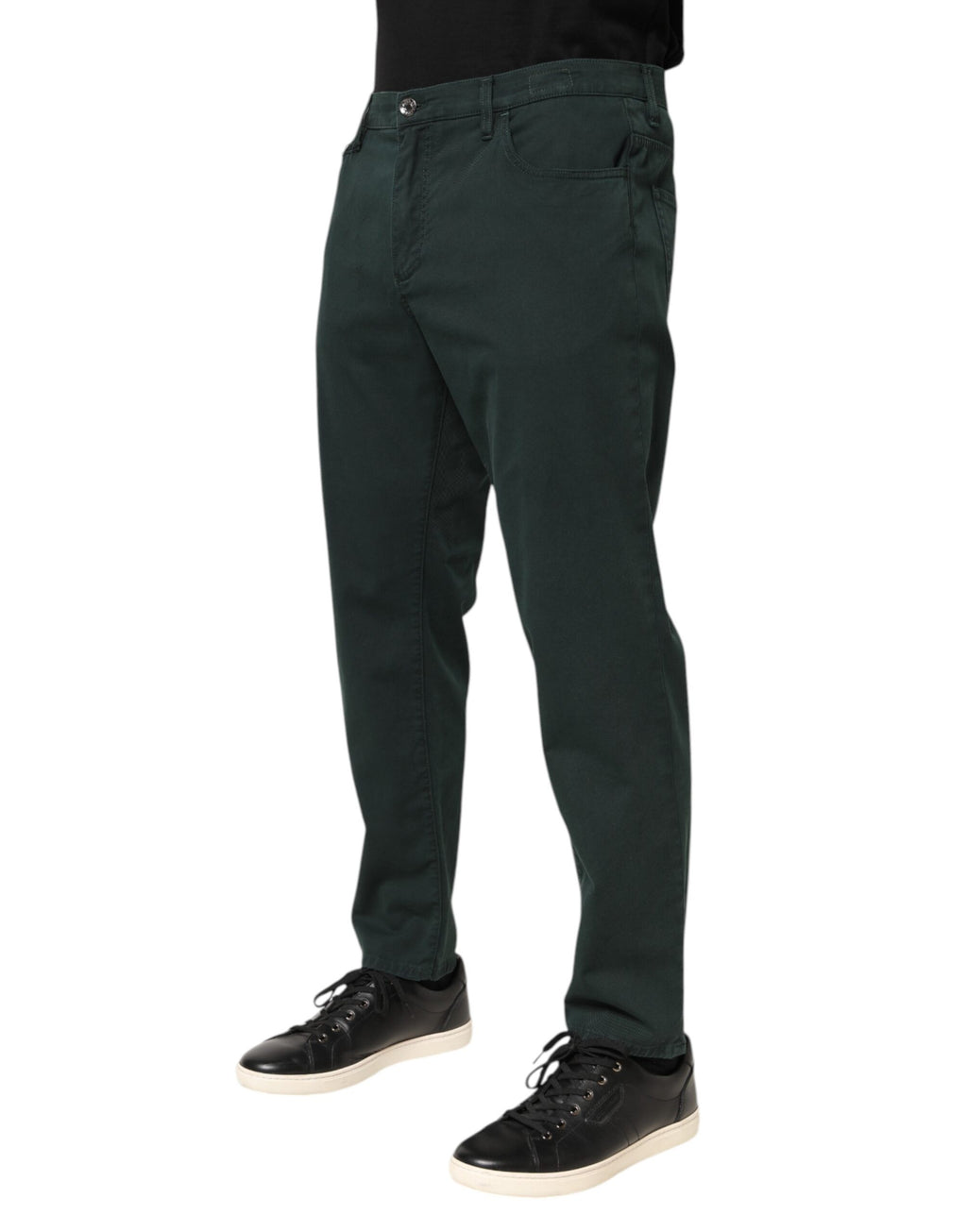 Dolce & Gabbana Green Cotton Stretch Men Loose Denim Jeans