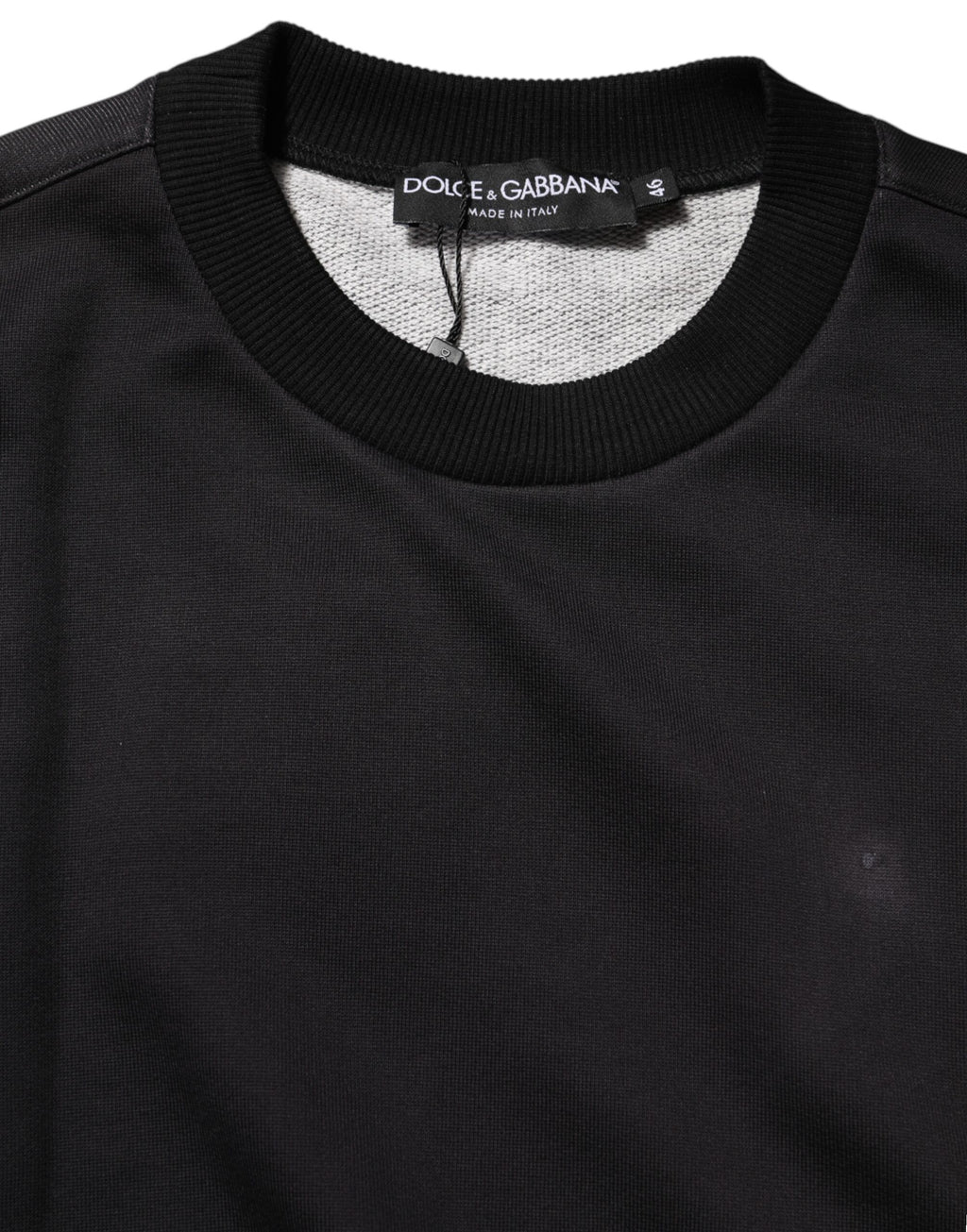 Dolce & Gabbana Black Logo Crew Neck Men Sweatshirt Sweater