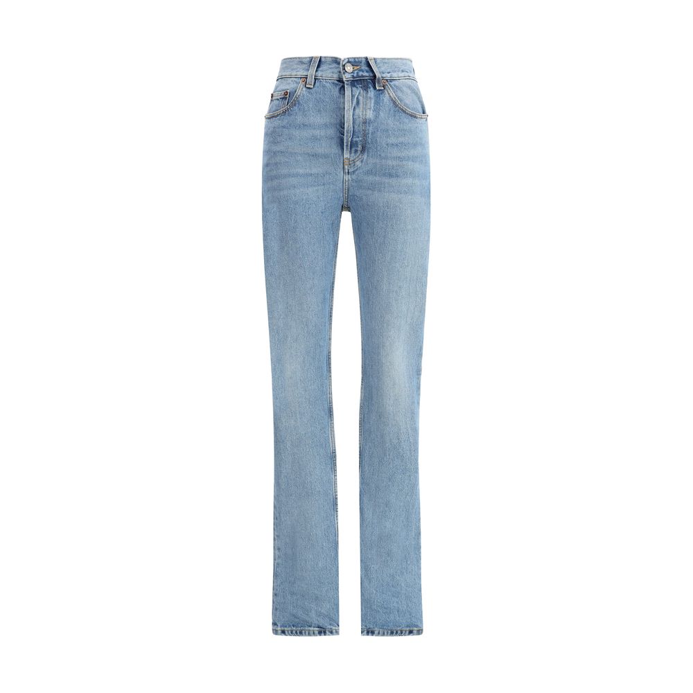 Saint Laurent Light Blue Cotton Slim Fit Jeans