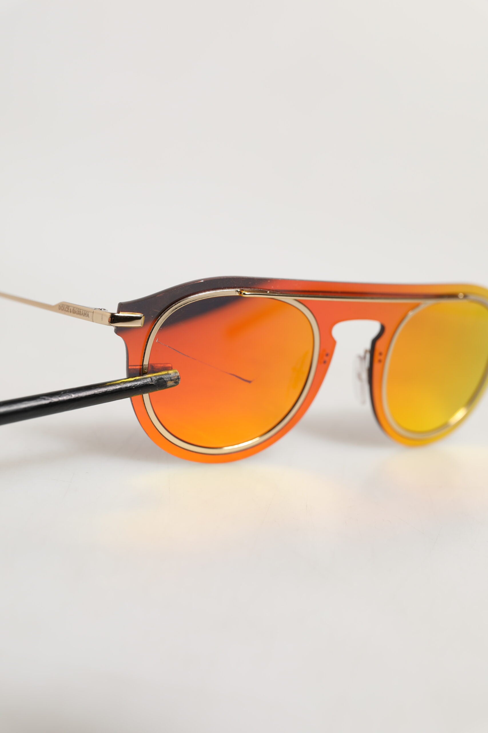 Dolce & Gabbana DG2169 Metal Frame Fashion Round Shade Eyewear Sunglasses