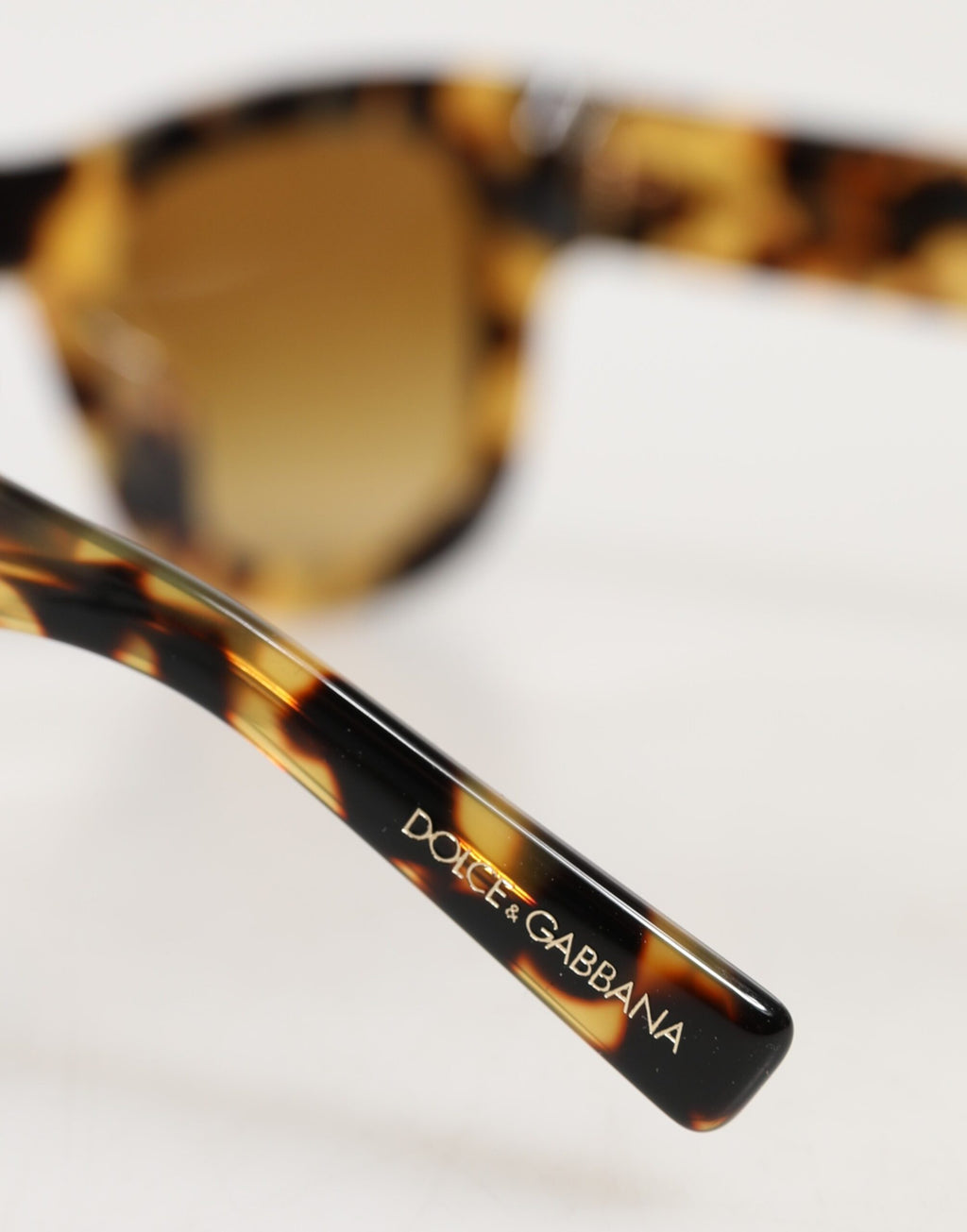 Dolce & Gabbana DG4379F White Tortoiseshell Gradient Acetate Shades Sunglasses