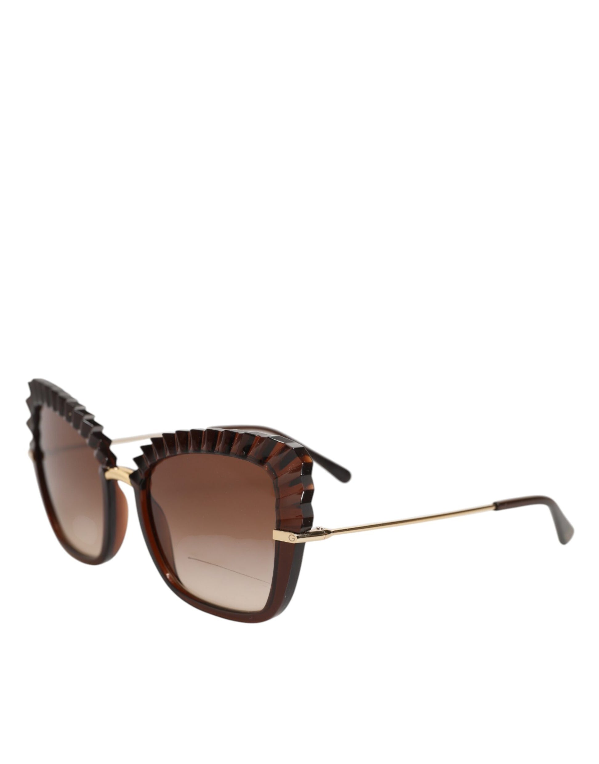 Dolce & Gabbana DG6131 Plissé Brown Butterfly Square Shades Sunglasses