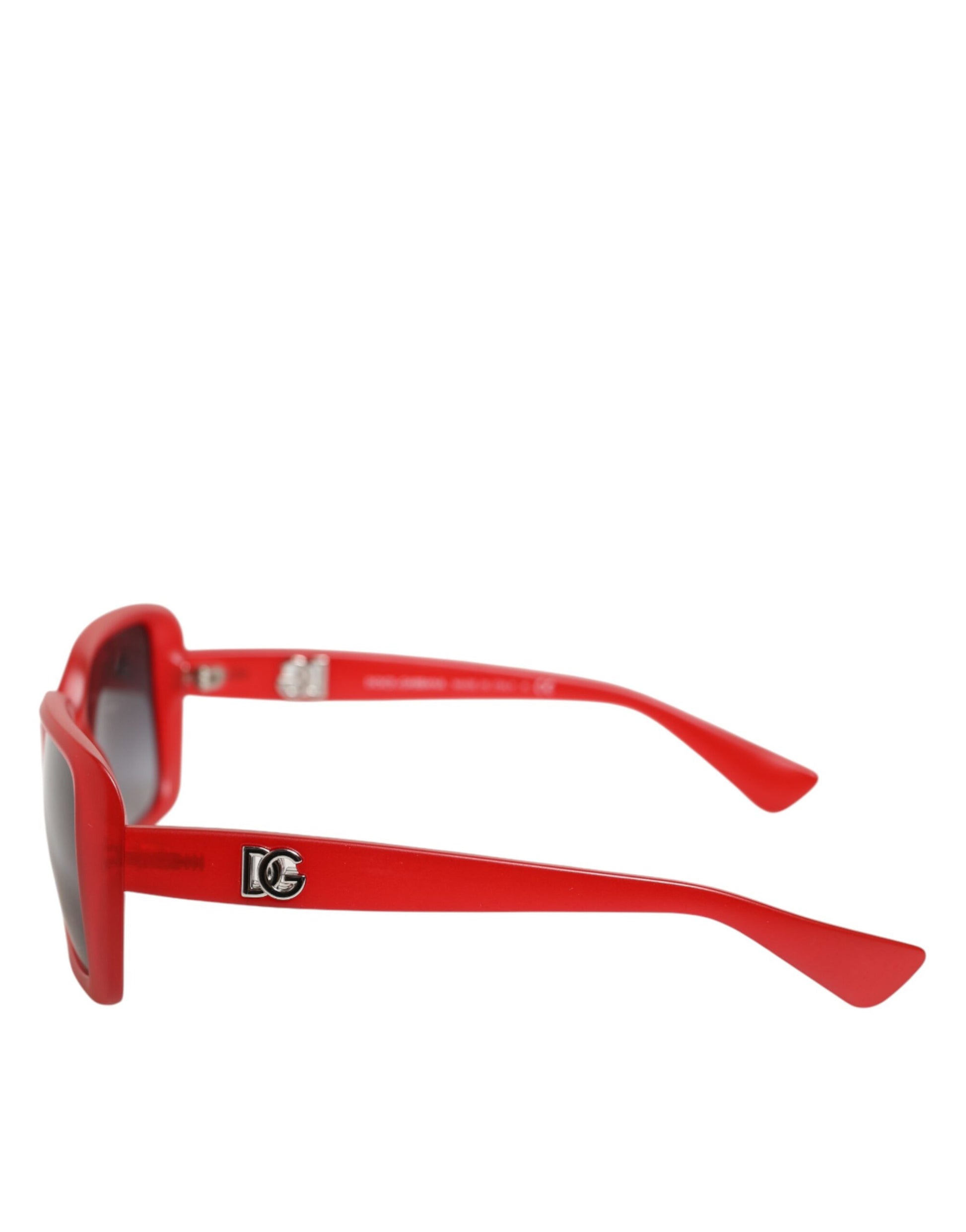 Dolce & Gabbana DG6093 Red Rectangular Grey Graduated Lenses Sunglasses