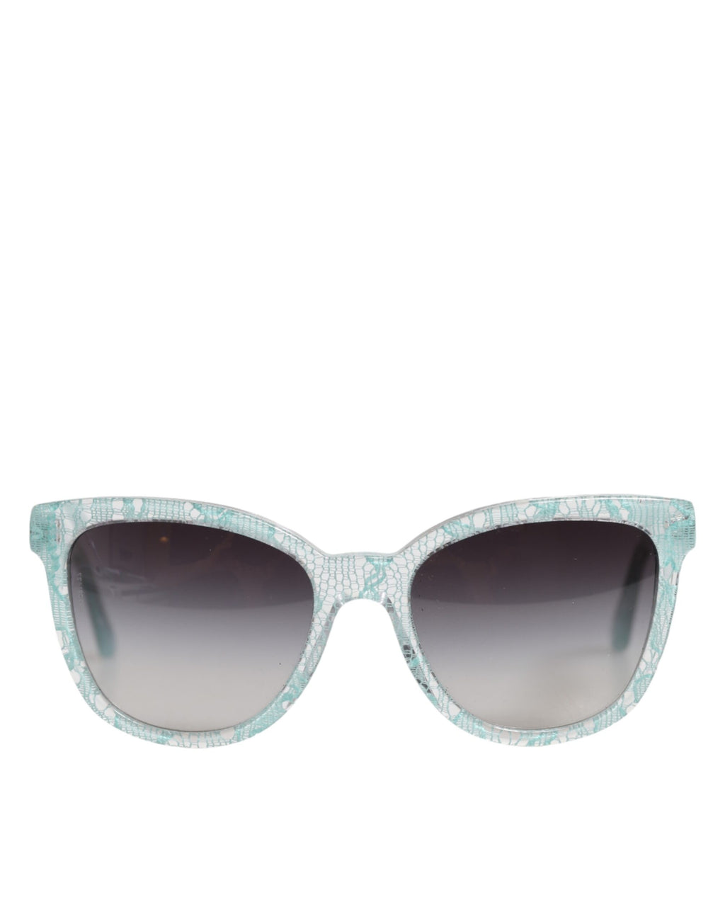 Dolce & Gabbana DG4190 Blue Lace Acetate Rectangle Shades Sunglasses