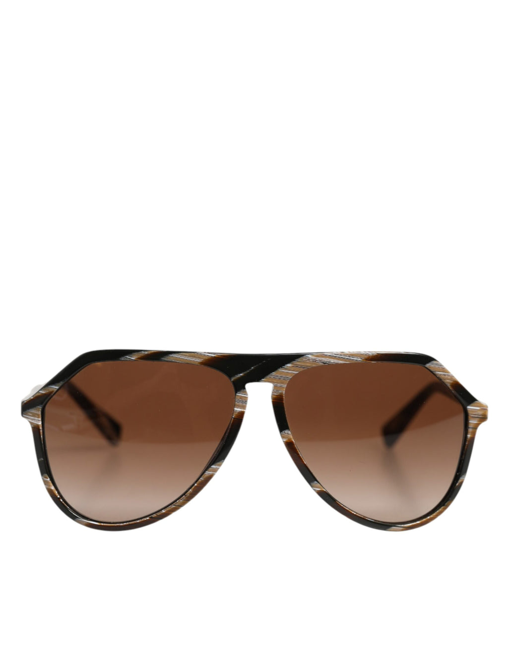 Dolce & Gabbana Brown Full Rim Acetate Pilot Eyewear Sunglasses