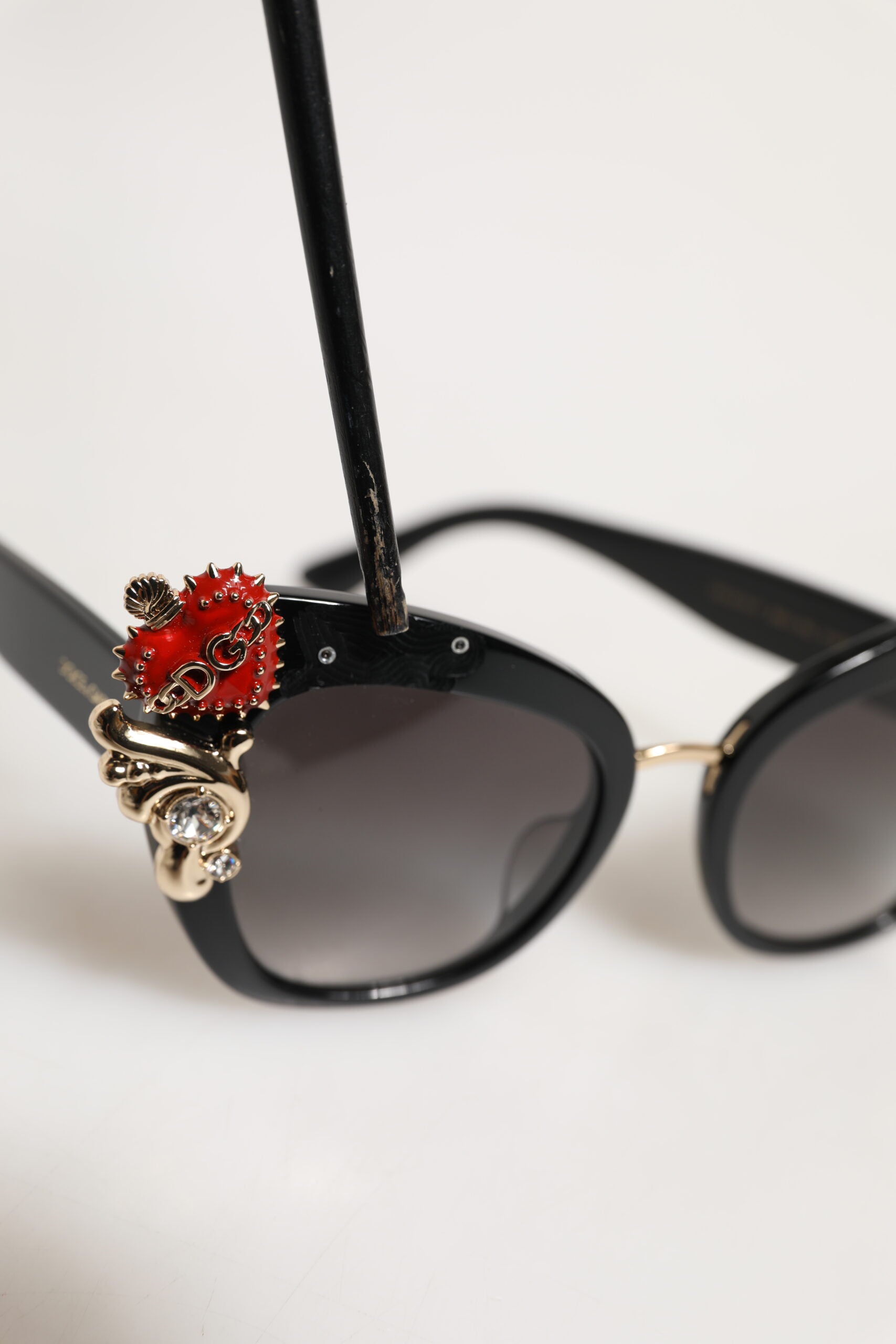 Dolce & Gabbana DG4319F Red Sacred Heart Crystal Butterfly Sunglasses