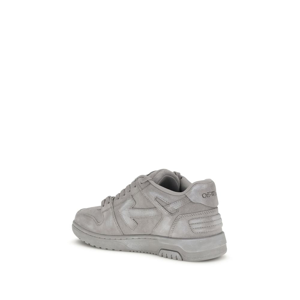 Off-White Gray Calf Leather Bos Taurus Low Top Sneakers