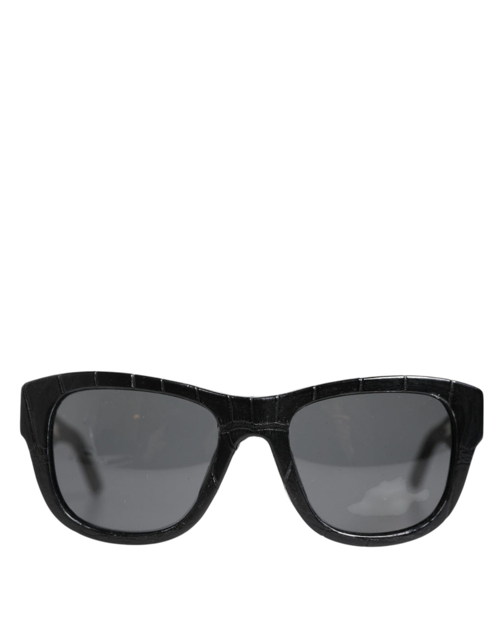 Dolce & Gabbana DG4177 Black Leather Frame Tinted Lens Sunglasses